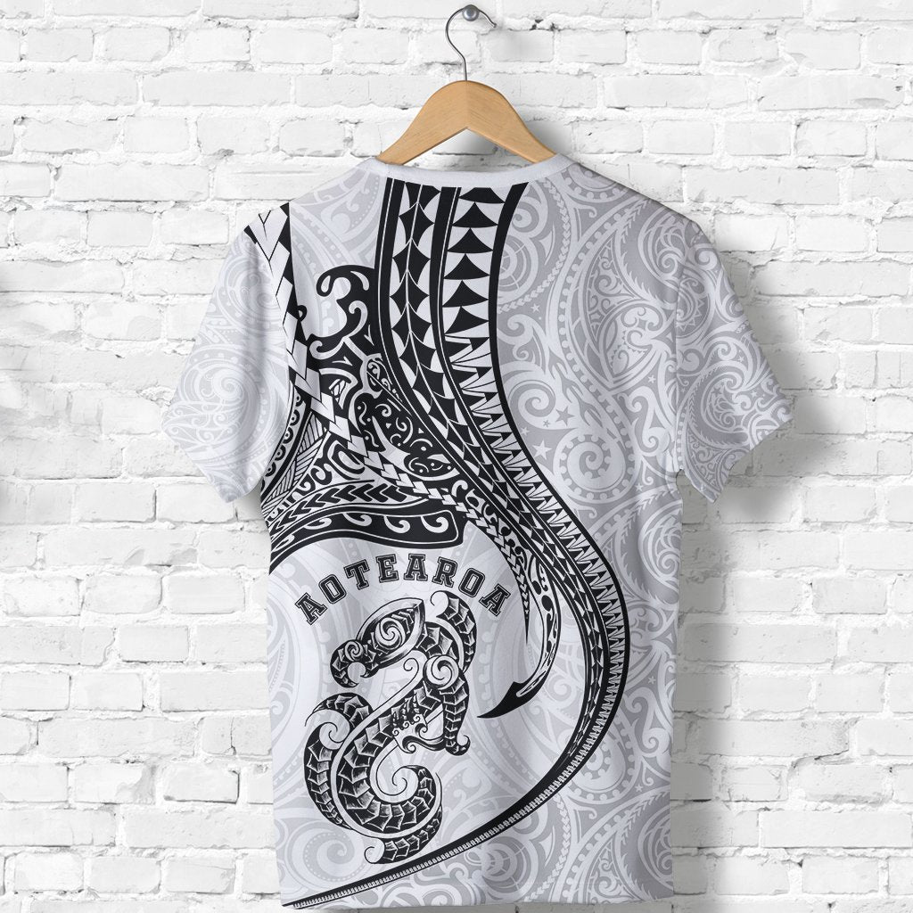 New Zealand T shirt Manaia - Kanaloa Tatau Gen NZ (White) - Vibe Hoodie Shop