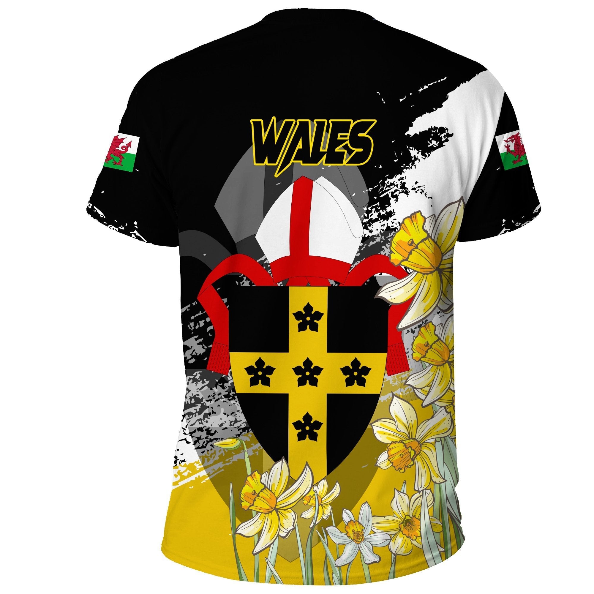 Wales T shirt Saint David Dragon Flag - Vibe Hoodie Shop