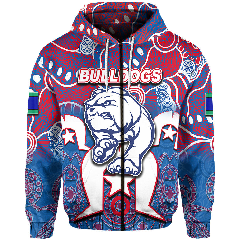 (Custom Personalised) Bulldogs Australian Football Torres Strait Islanders Mix Aboriginal Hoodie LT6 - Vibe Hoodie Shop