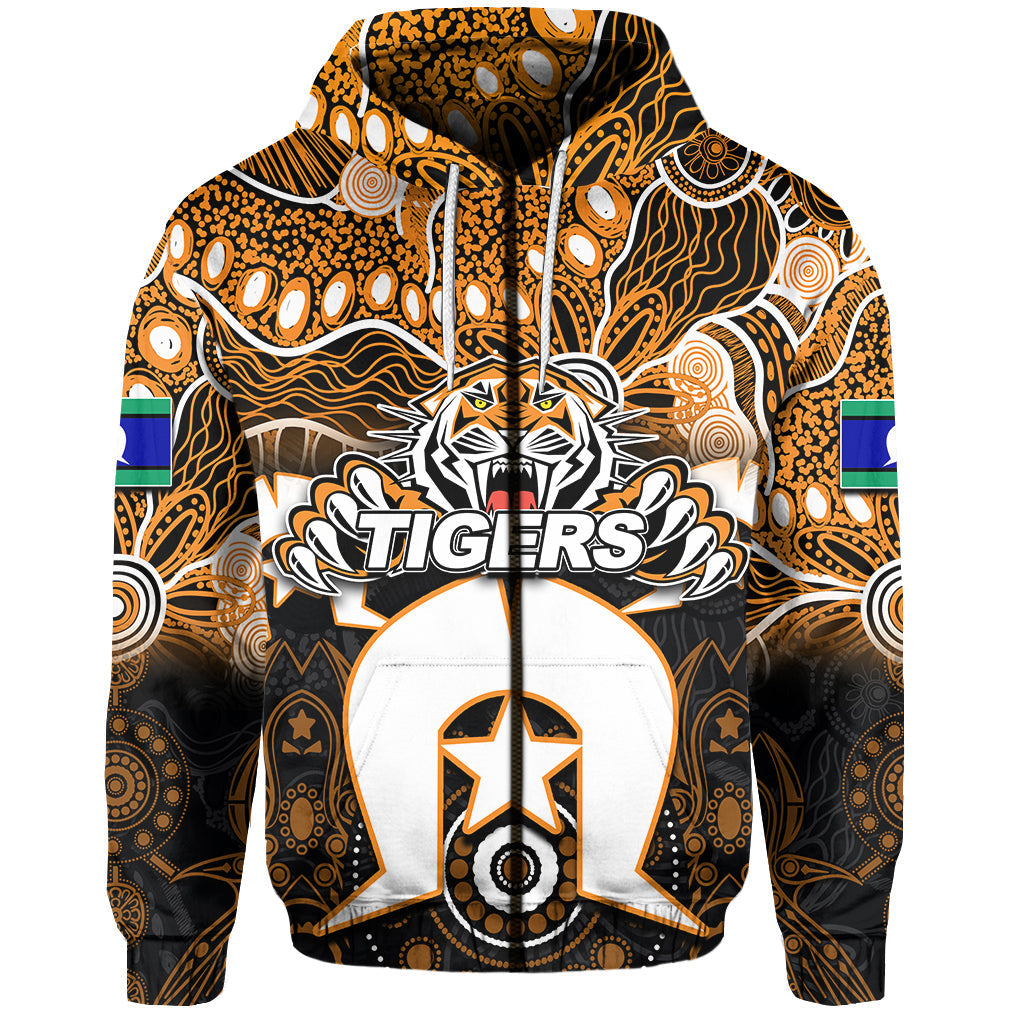 (Custom Personalised) Tigers Torres Strait Islanders Mix Aboriginal Hoodie LT6 - Vibe Hoodie Shop