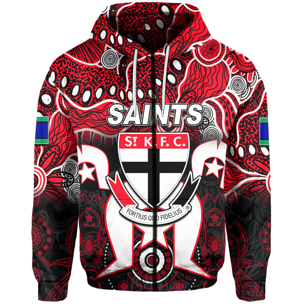 (Custom Personalised) Saints Australian Football Torres Strait Islanders Mix Aboriginal Hoodie LT6 - Vibe Hoodie Shop