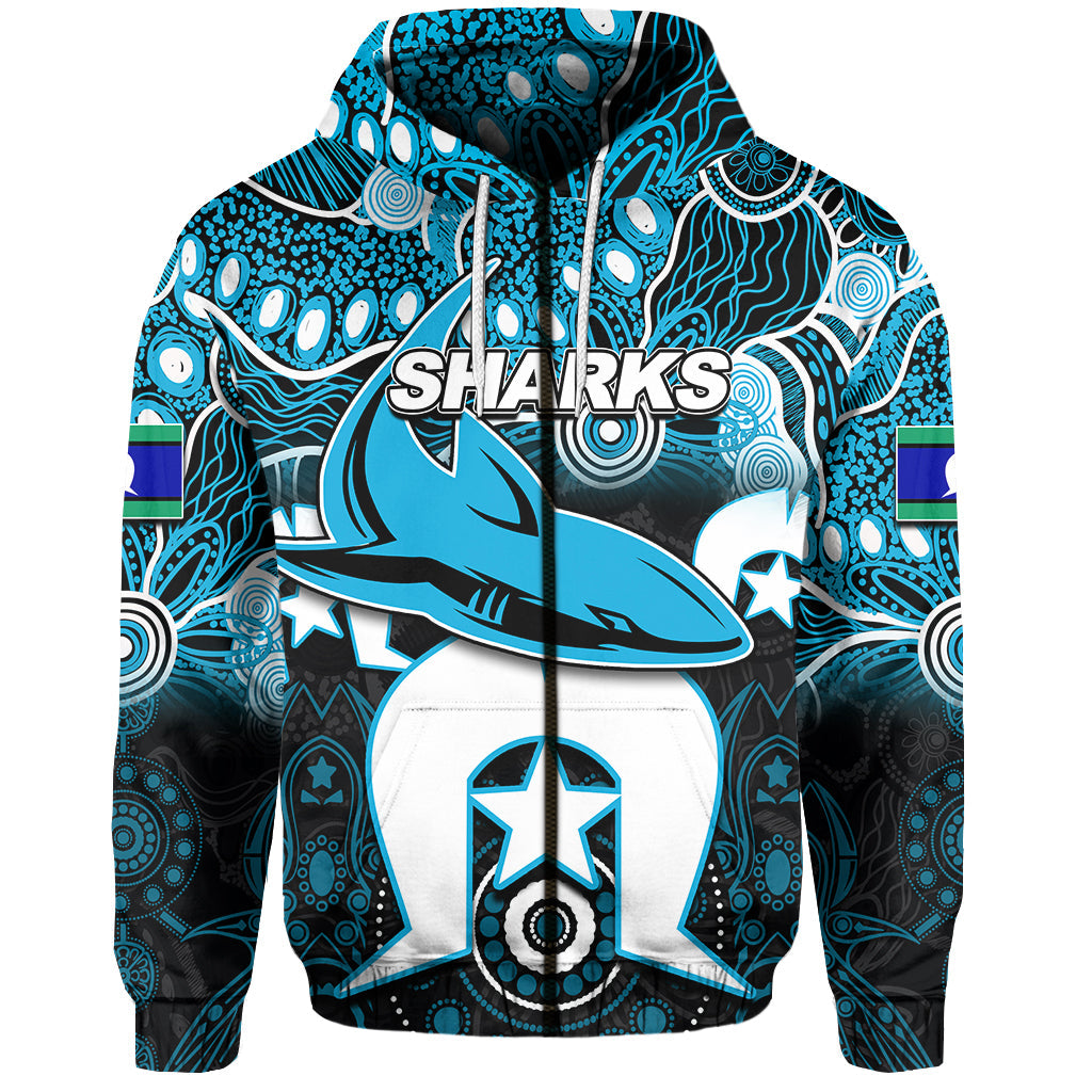 (Custom Personalised) Sharks Torres Strait Islanders Mix Aboriginal Hoodie LT6 - Vibe Hoodie Shop