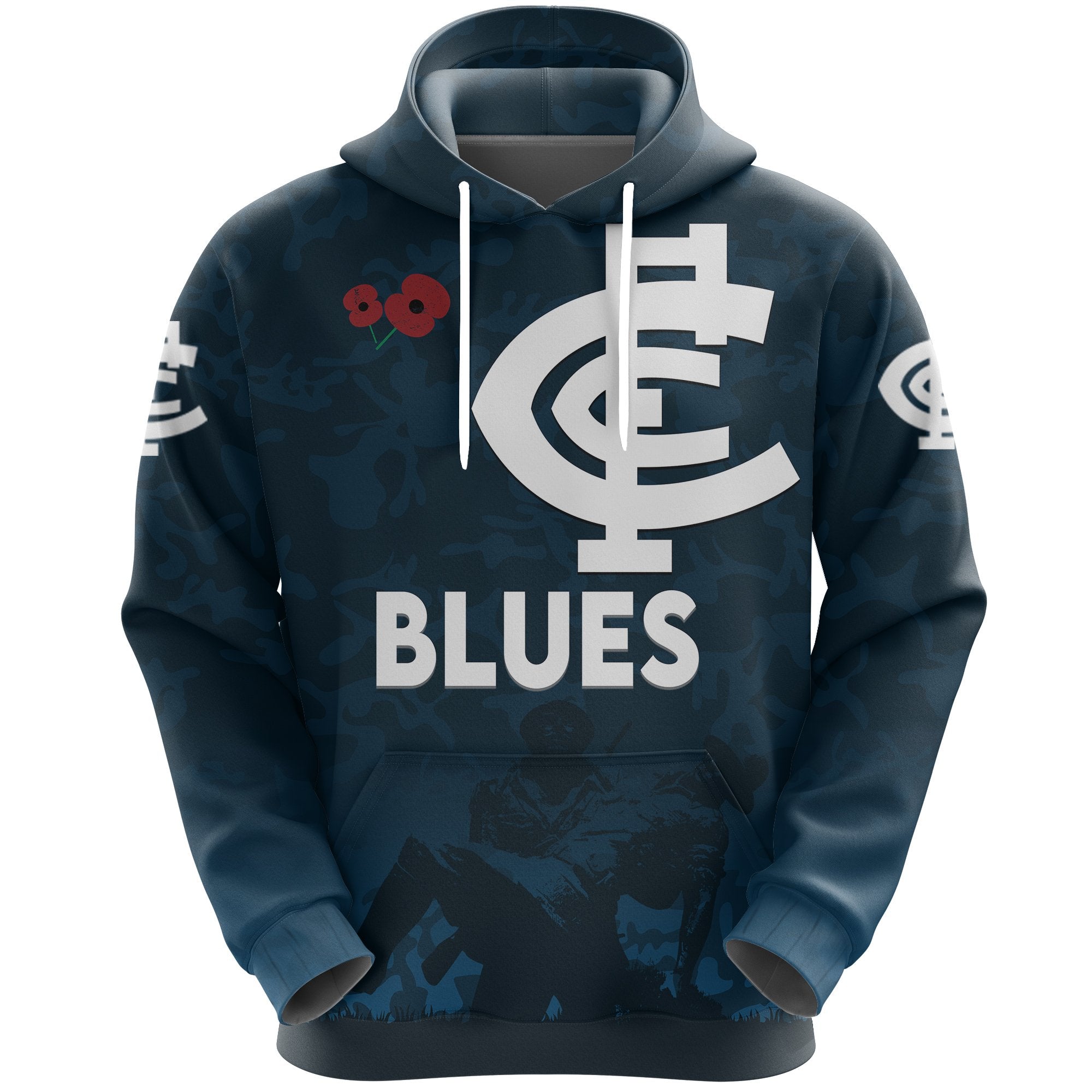 Australia Hoodie Carlton Blues ANZAC Day - Vibe Hoodie Shop