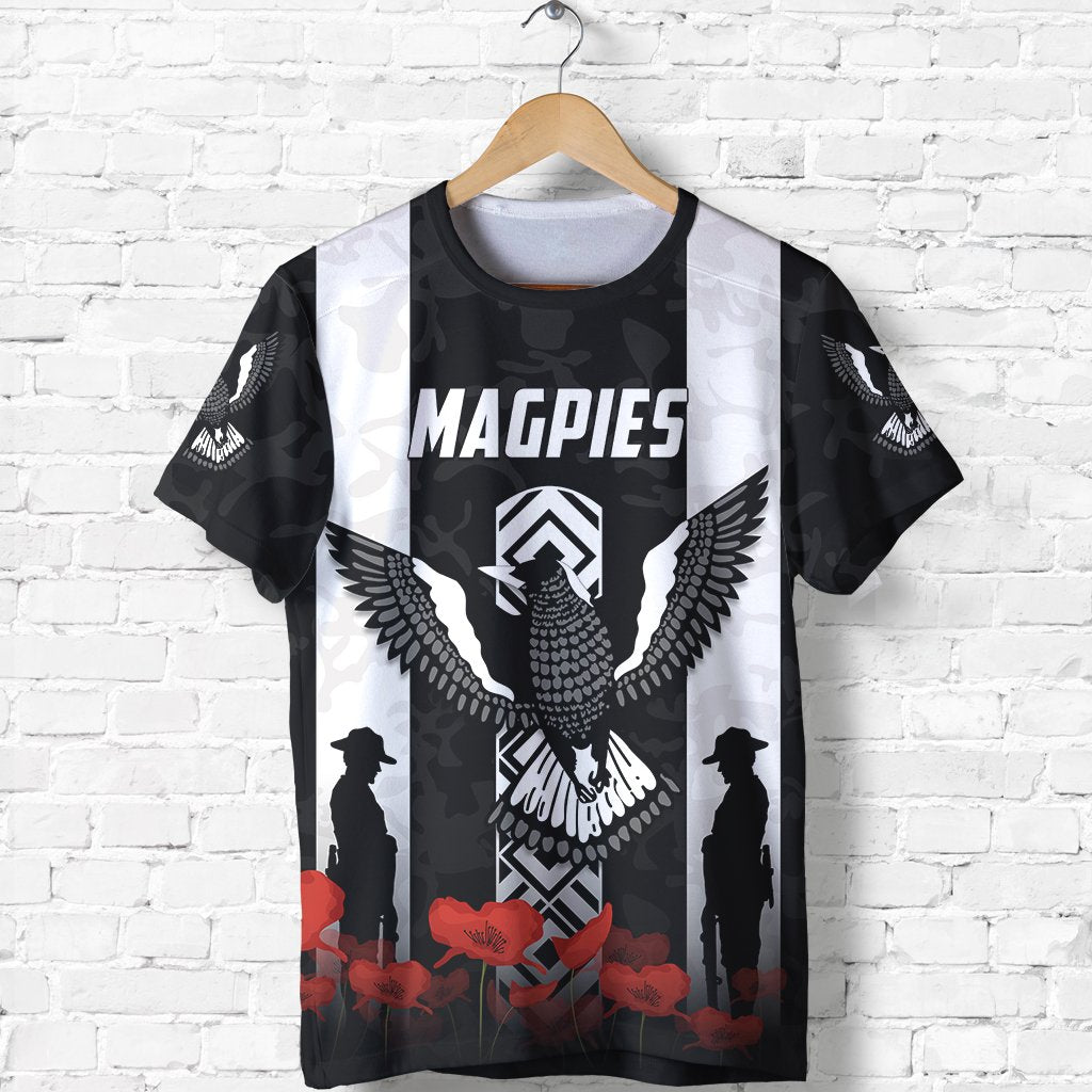 Magpies T shirt Collingwood ANZAC Day - Vibe Hoodie Shop