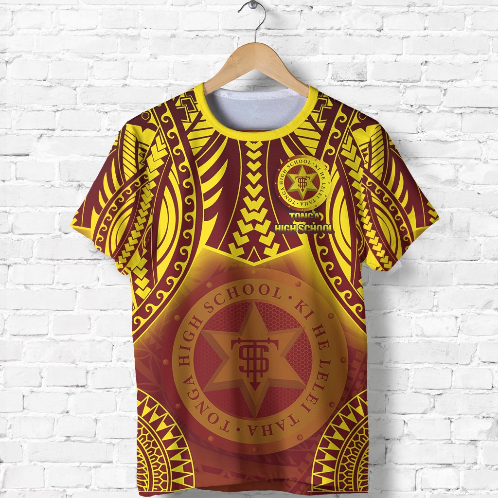 (Custom Personalised) Tonga High School T shirt Simple Polynesian, Custom Text and Number - Vibe Hoodie Shop