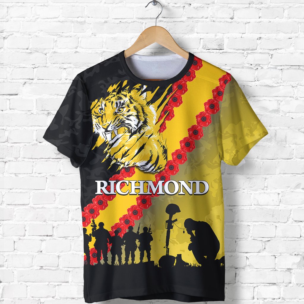 Richmond Tigers T shirt ANZAC Day - Vibe Hoodie Shop