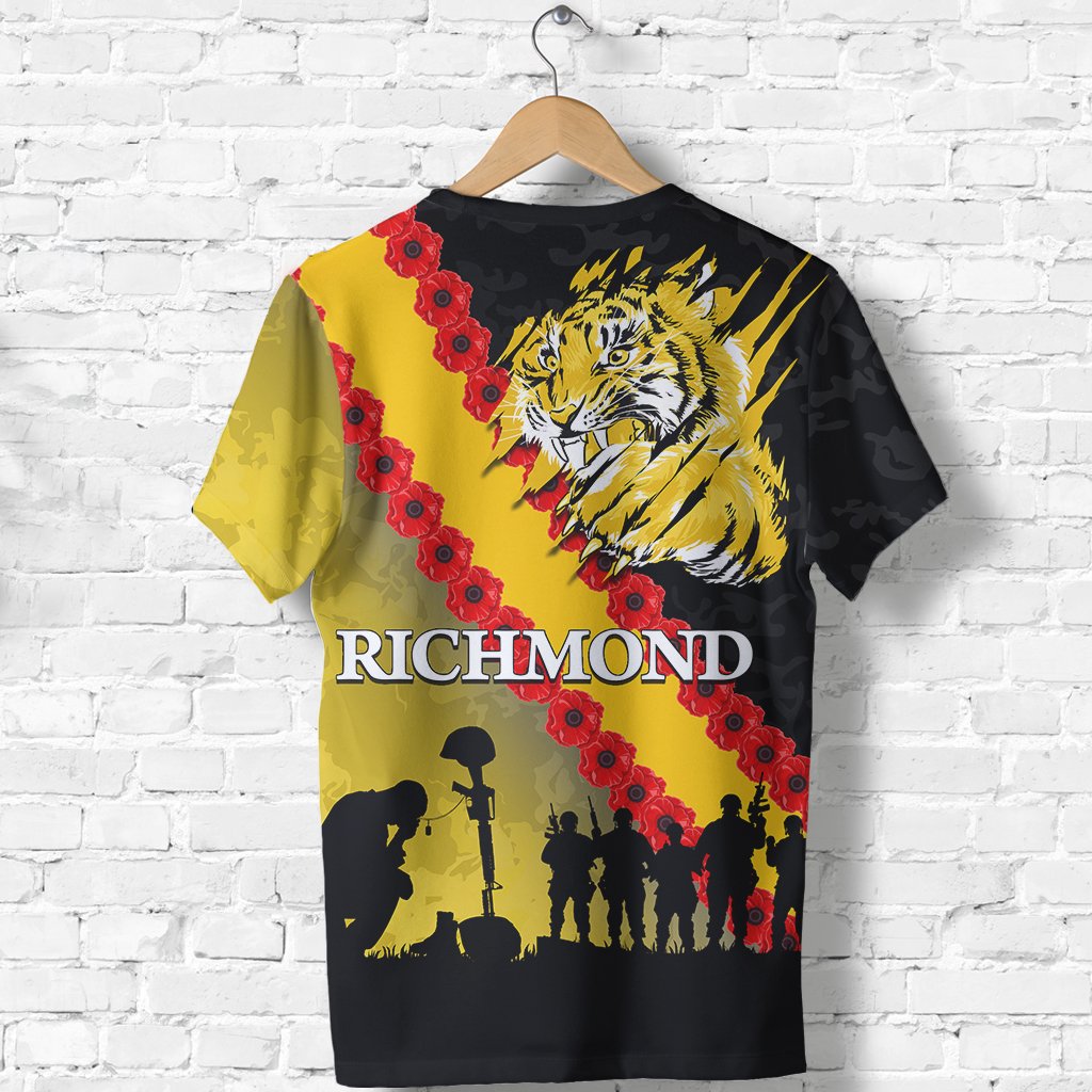 Richmond Tigers T shirt ANZAC Day - Vibe Hoodie Shop