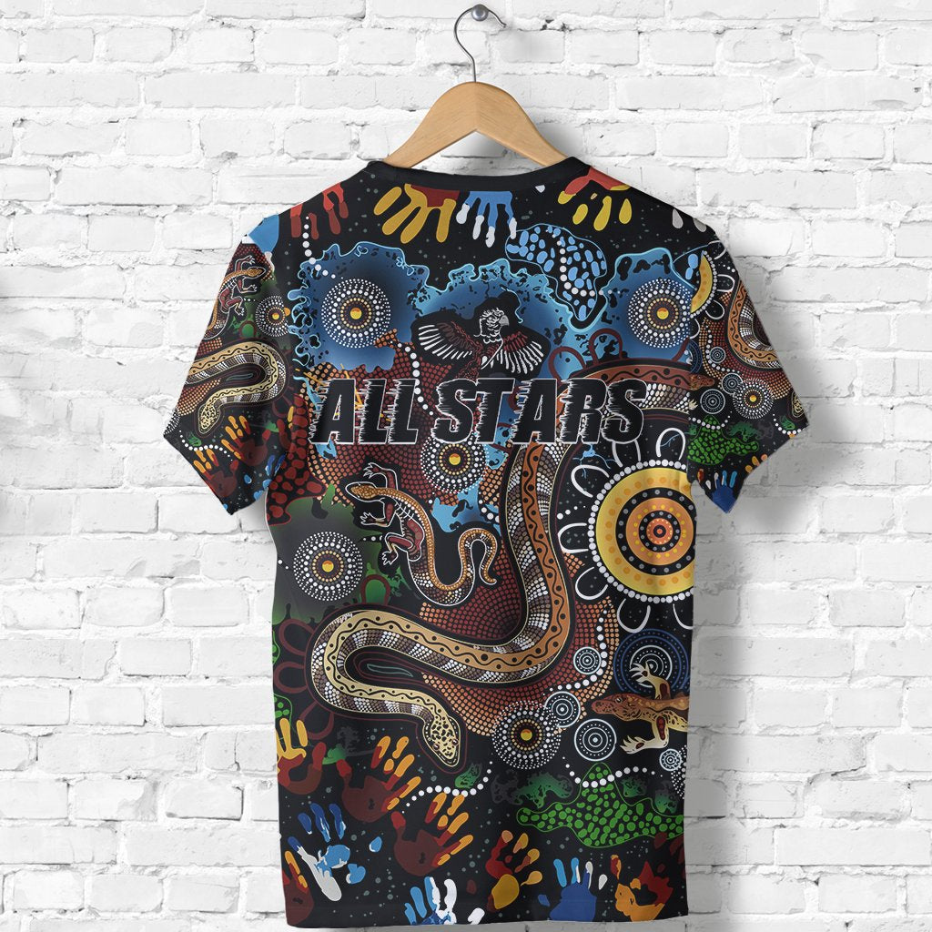 (Custom Personalised) Australia Indigenous T shirt All Stars - Vibe Hoodie Shop