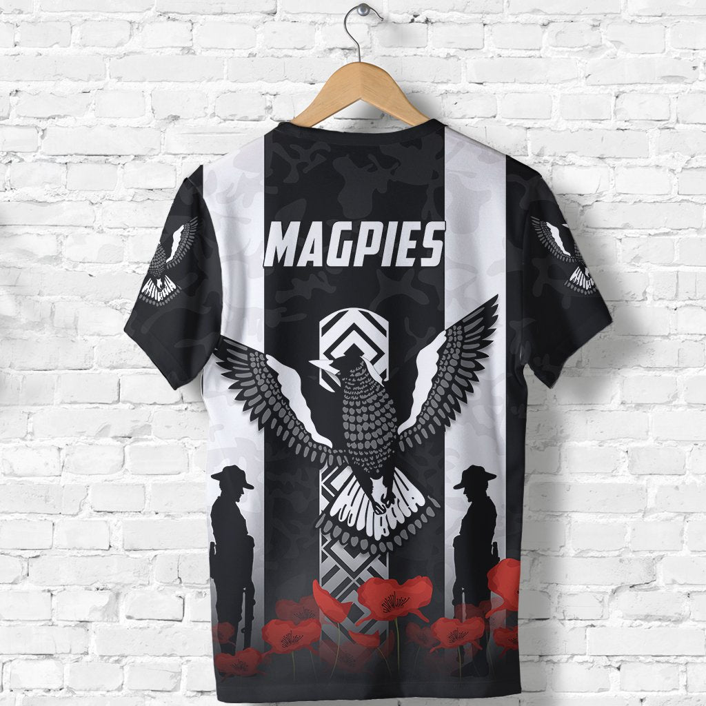 Magpies T shirt Collingwood ANZAC Day - Vibe Hoodie Shop