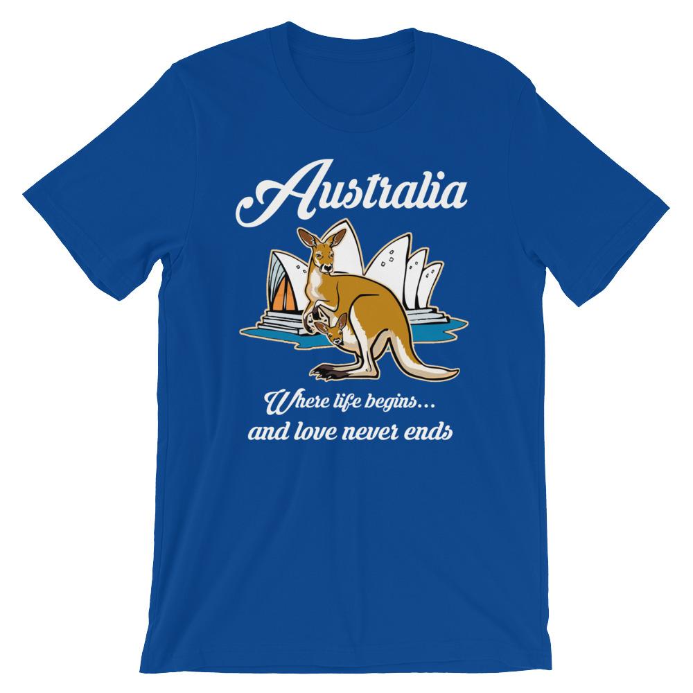 T shirt - Kangaroo T shirt Sydney Opera Unisex - Vibe Hoodie Shop