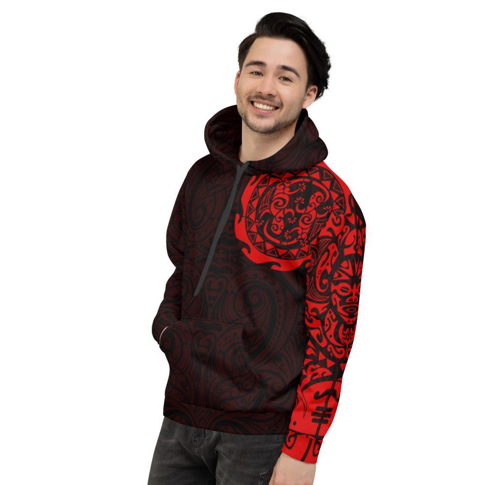 Tribal Lizard Hoodie, New Zealand Maori Tattoo Pullover Hoodie - Vibe Hoodie Shop