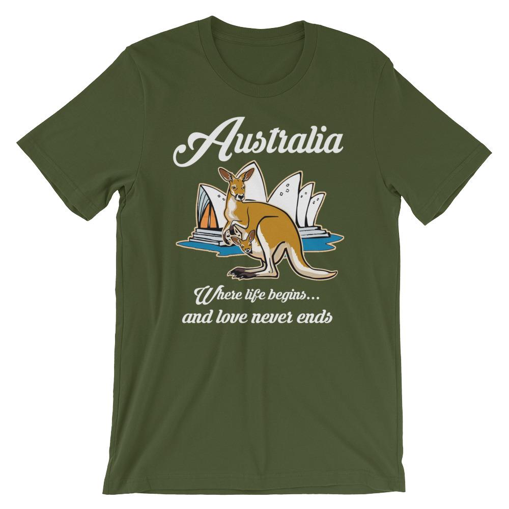 T shirt - Kangaroo T shirt Sydney Opera Unisex - Vibe Hoodie Shop