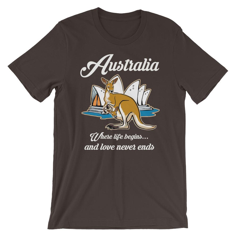 T shirt - Kangaroo T shirt Sydney Opera Unisex - Vibe Hoodie Shop