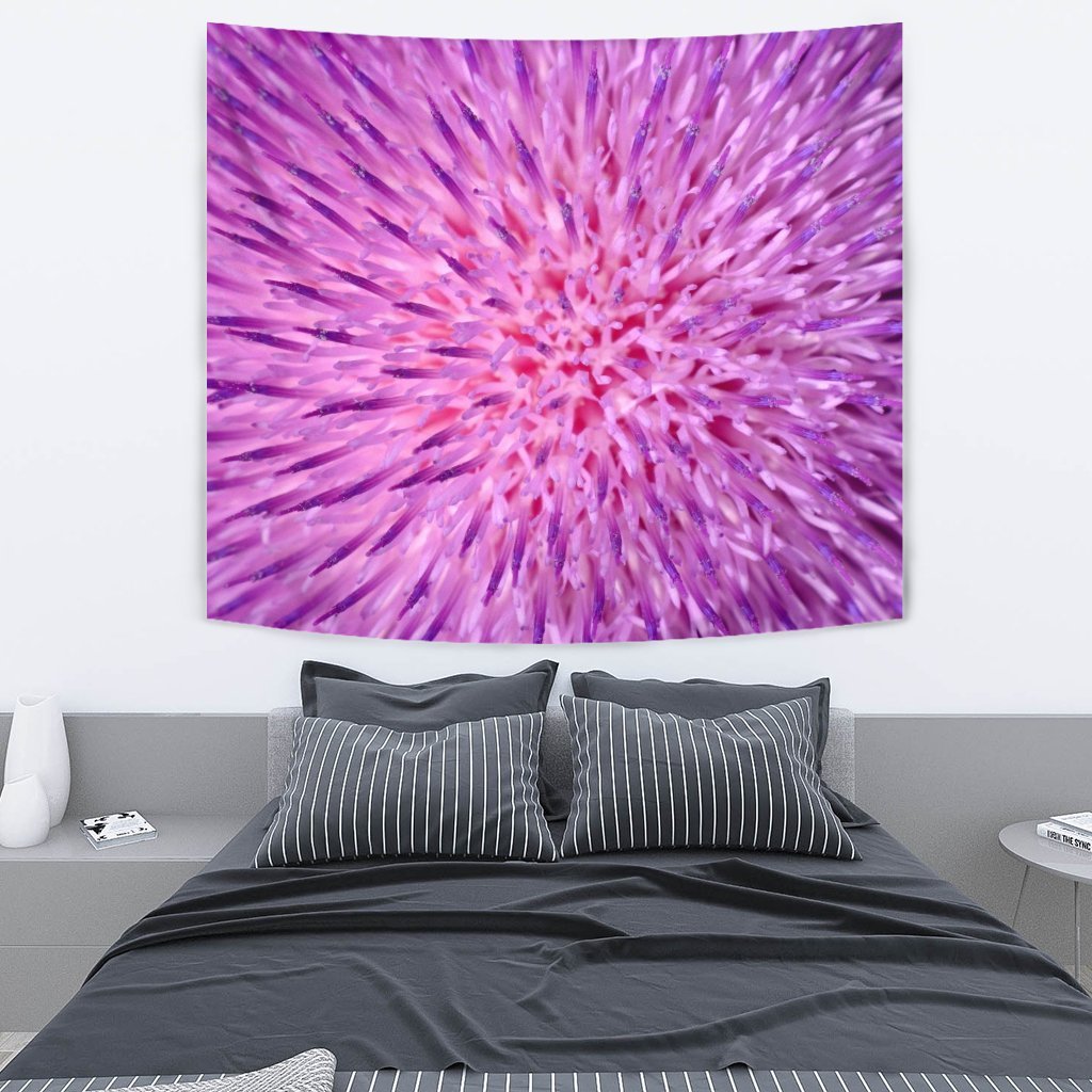 Scotland Wall Tapestry - Thistle Flower - Vibe Hoodie Shop