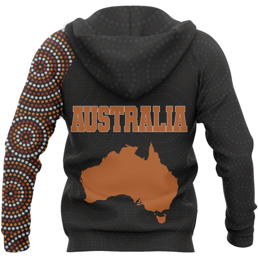 Aboriginal Hoodie, Australia Map Dot Painting Tattoo - Vibe Hoodie Shop
