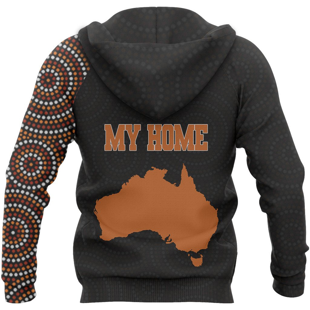 Aboriginal Hoodie, Australia Map Dot Painting Circle Patterns Tattoo - Vibe Hoodie Shop