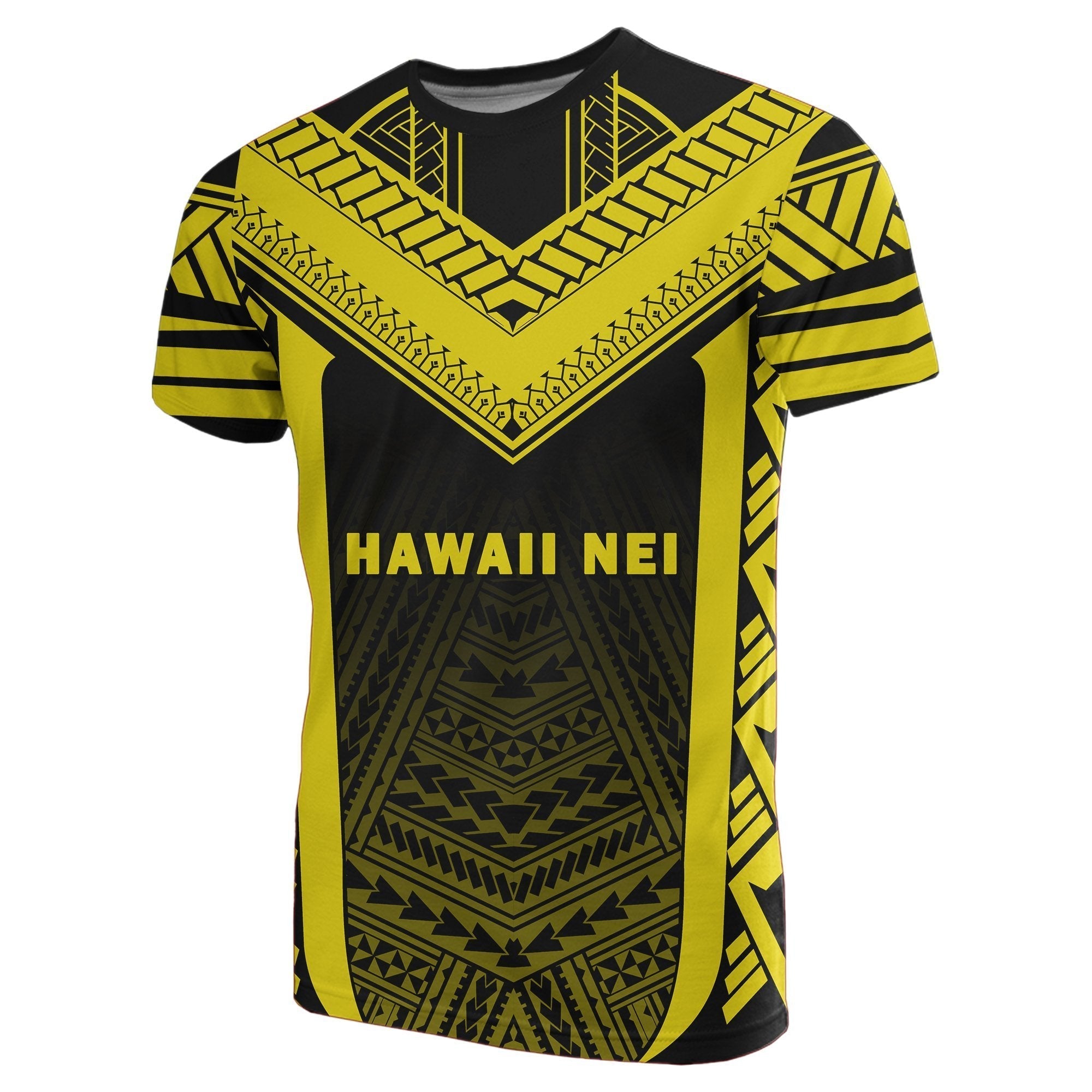 Hawaii Kanaka Polynesian T shirt Active Yellow - Vibe Hoodie Shop