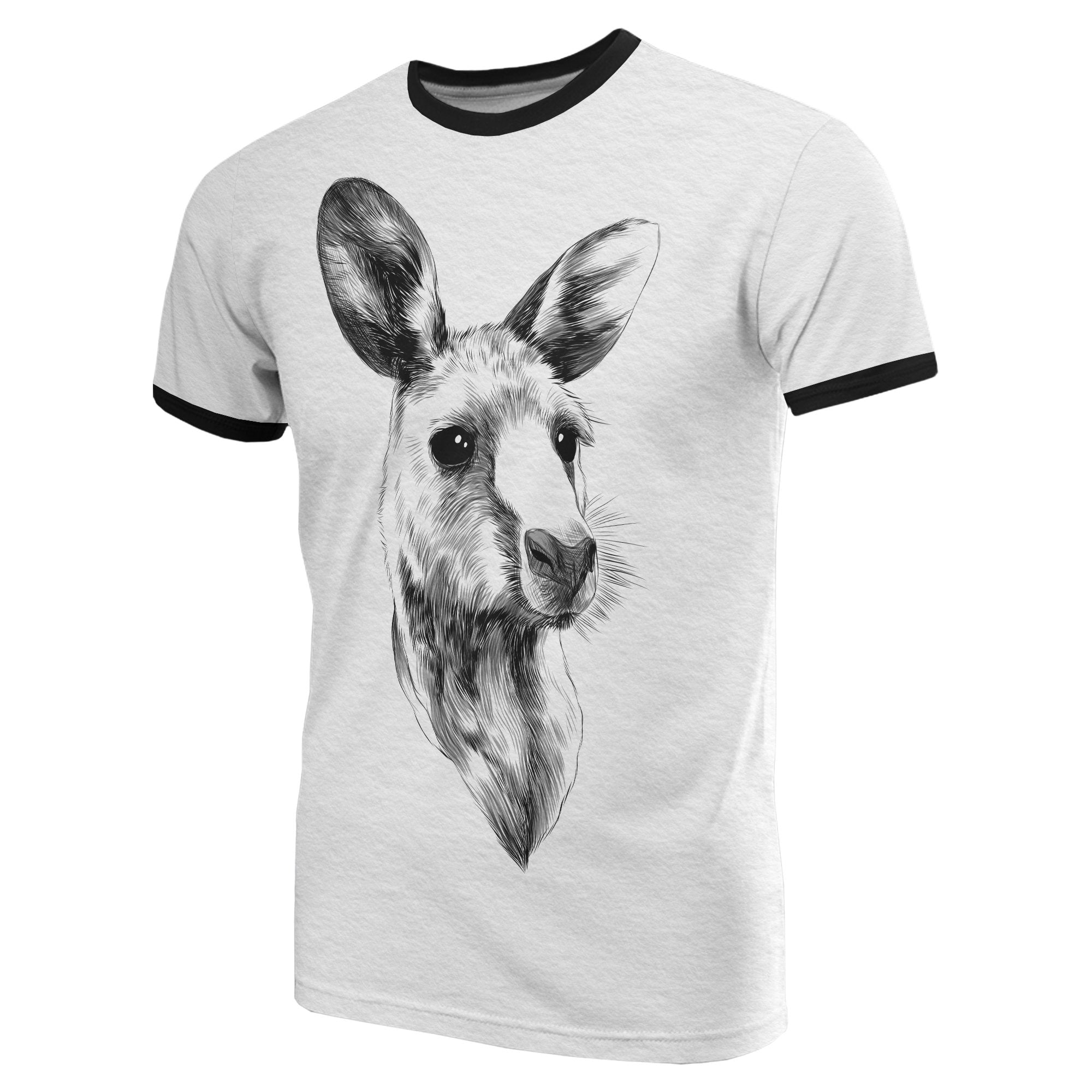 T shirt - Kangaroo T shirt Drawing Style - Unisex - Vibe Hoodie Shop