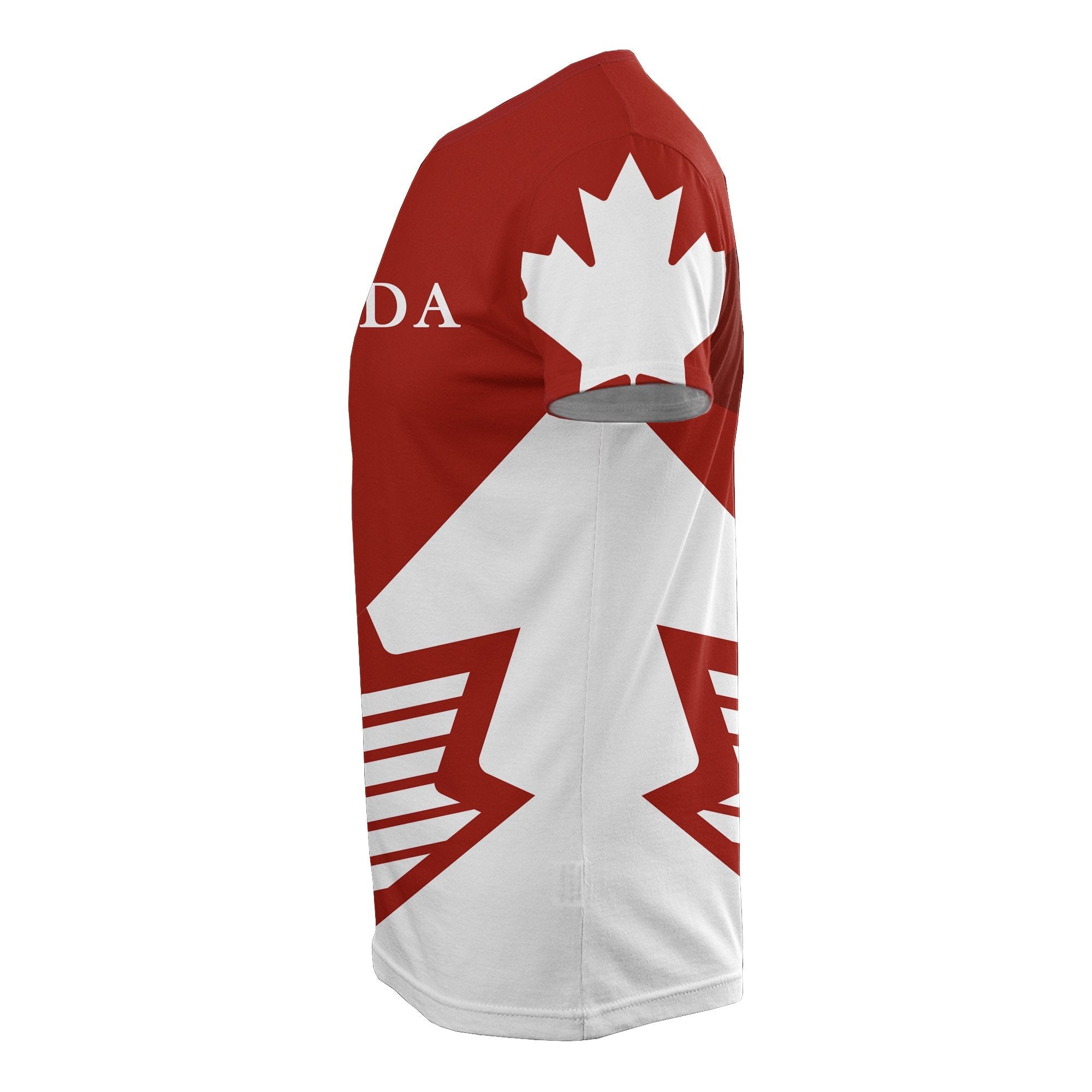 Canada Maple Leaf T shirt Sport Line Red - Vibe Hoodie Shop