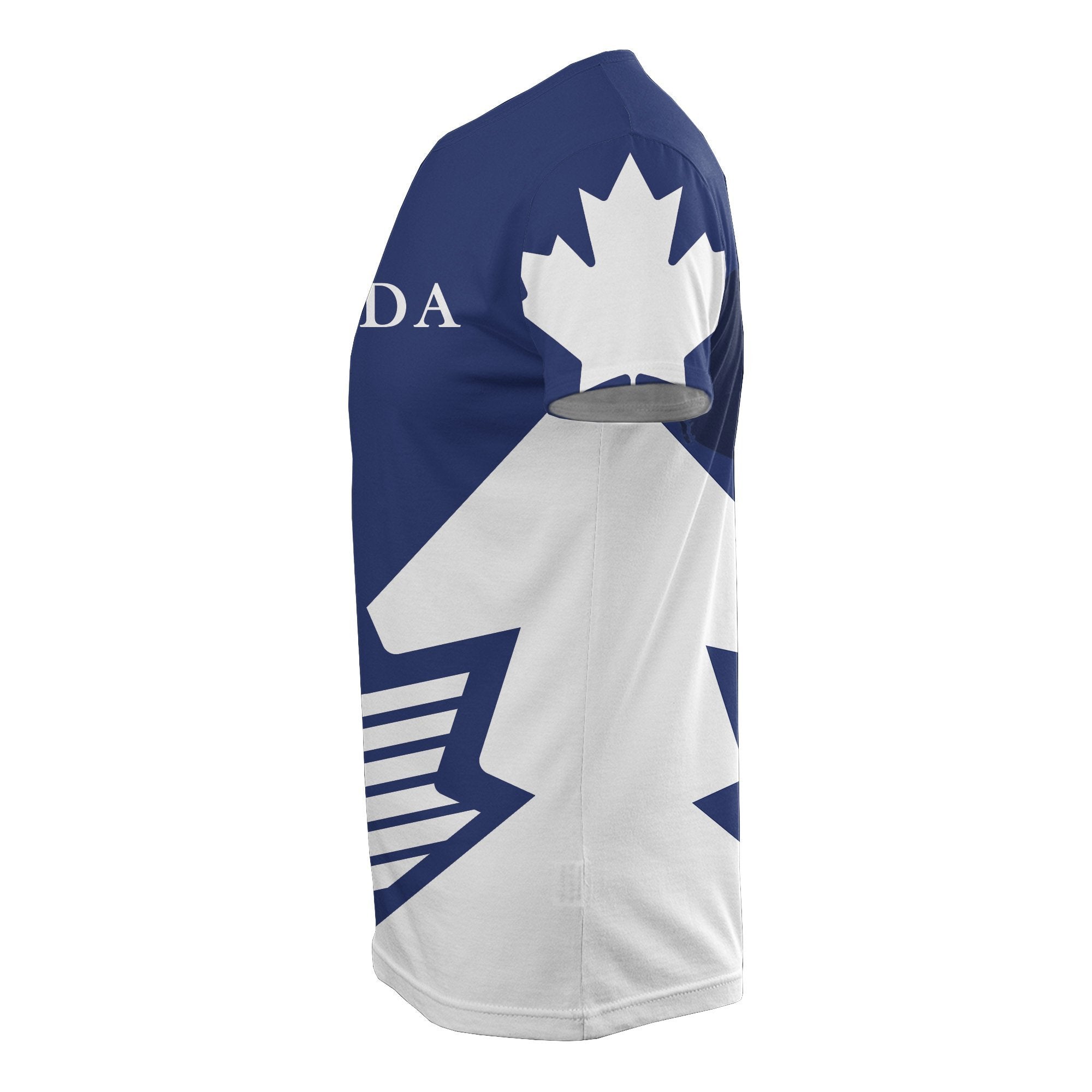 Canada Maple Leaf T shirt Sport Line Blue - Vibe Hoodie Shop