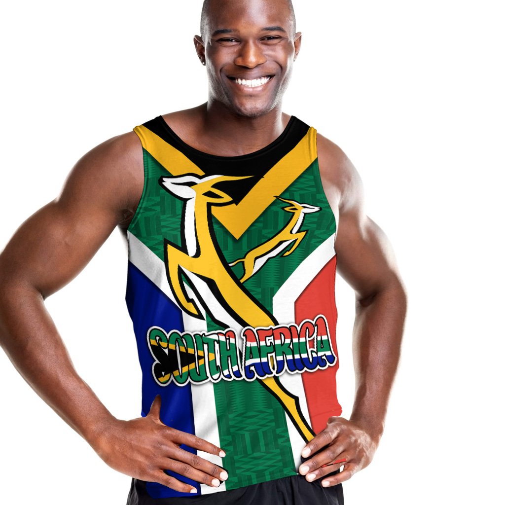 South Africa Men Tank Top Springboks Rugby Be Proud - Vibe Hoodie Shop