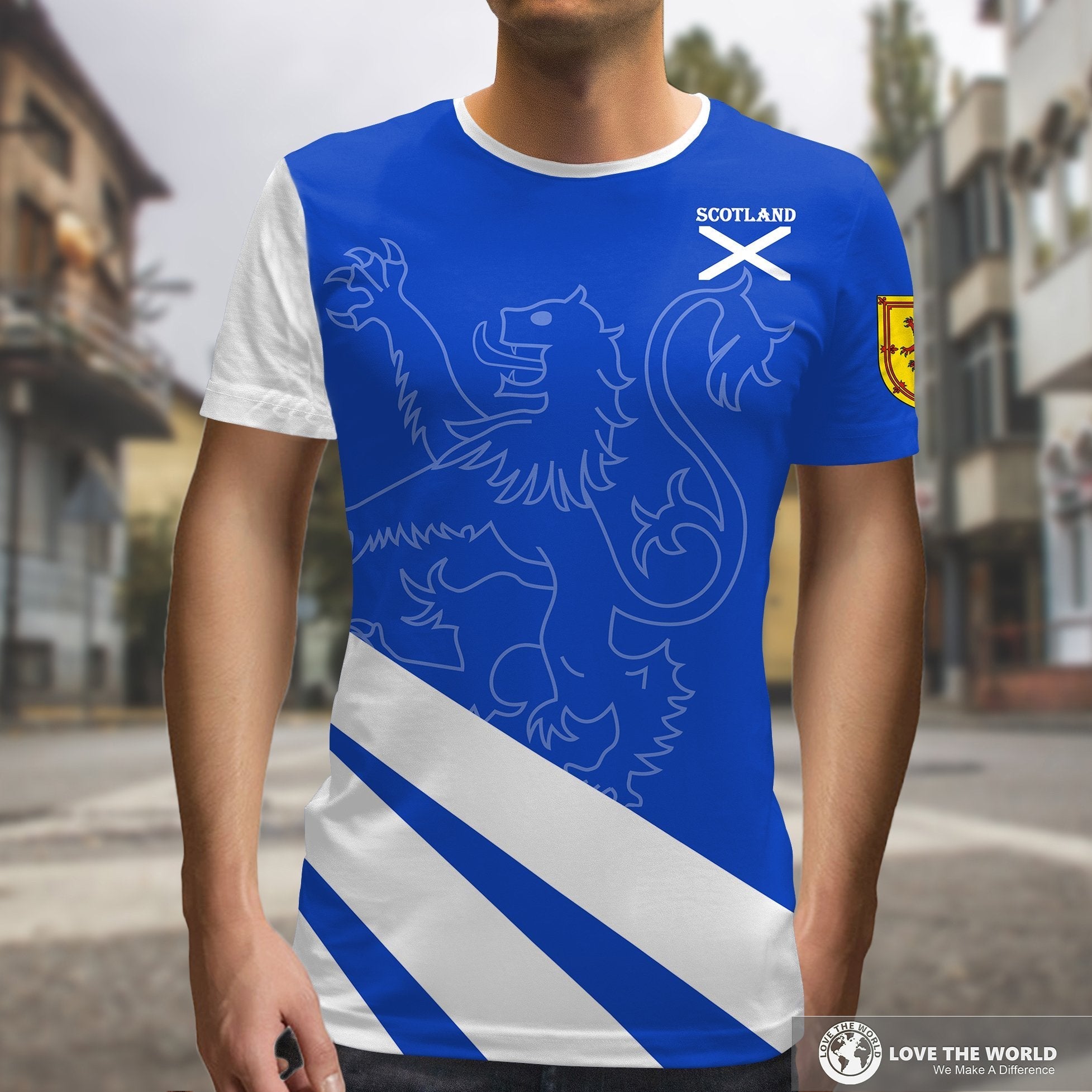 Scotland T shirt Scottish Flag And Royal Arms - Vibe Hoodie Shop