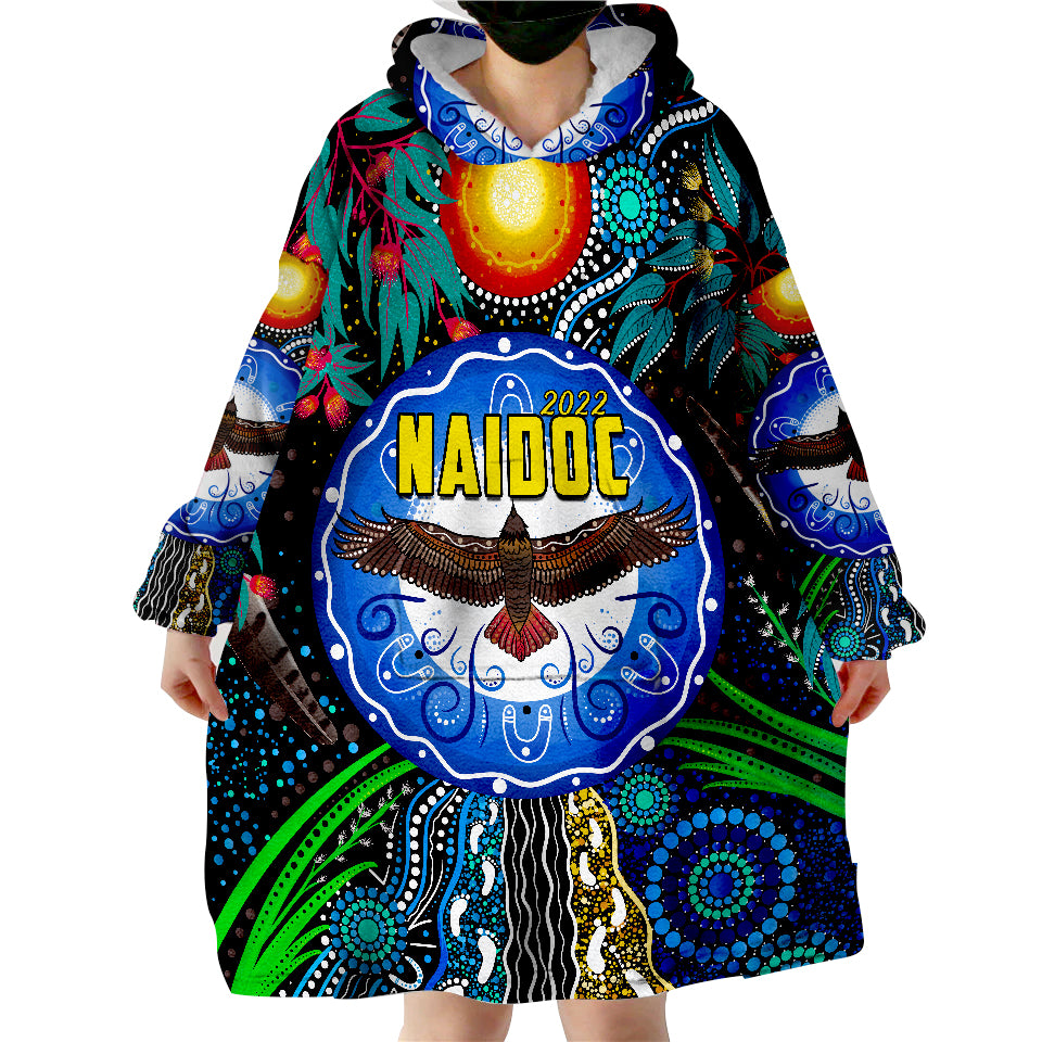 NAIDOC 2022 Get Up Stand Up Show Up Wearable Blanket Hoodie - Vibe Hoodie Shop