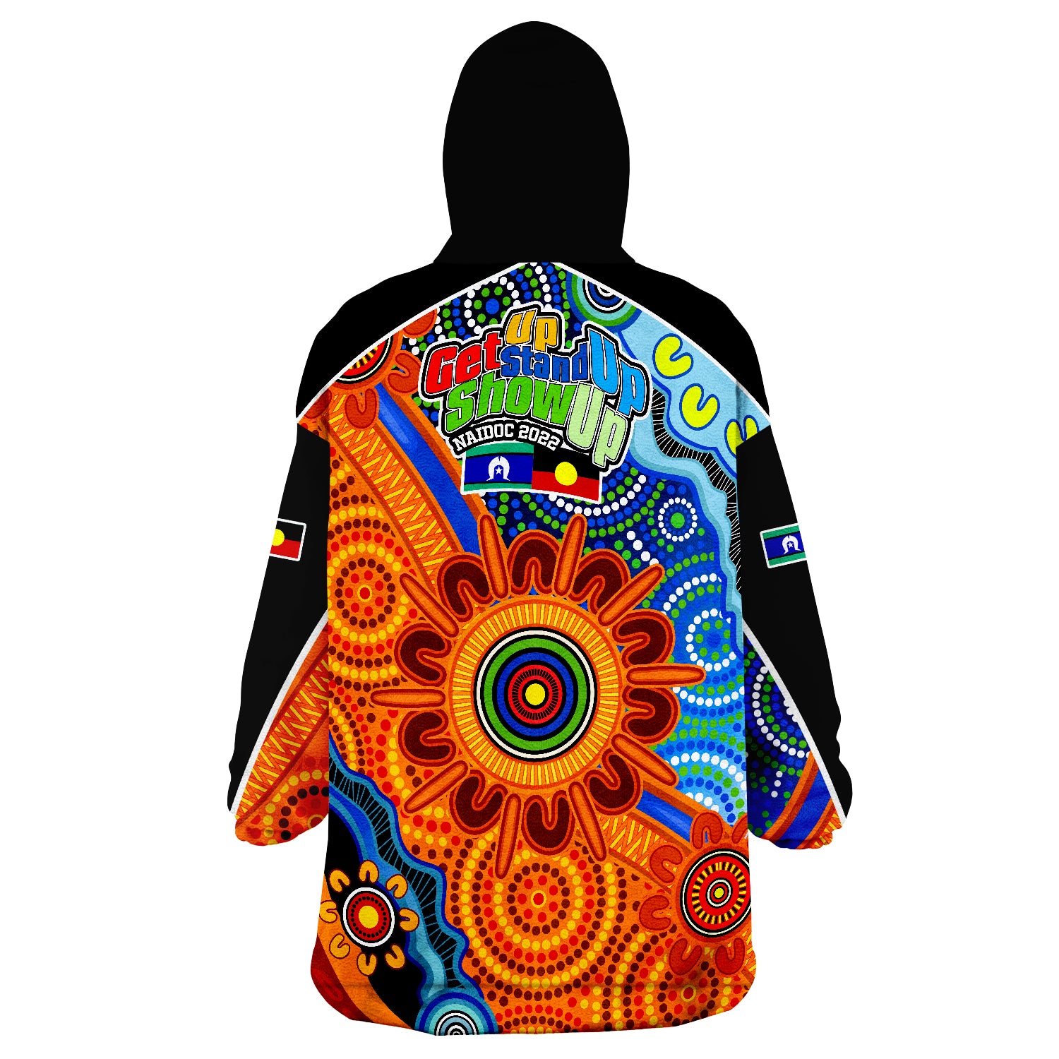 NAIDOC Week 2022 Aboriginal and Torres Strait Islanders Together Wearable Blanket Hoodie - Vibe Hoodie Shop