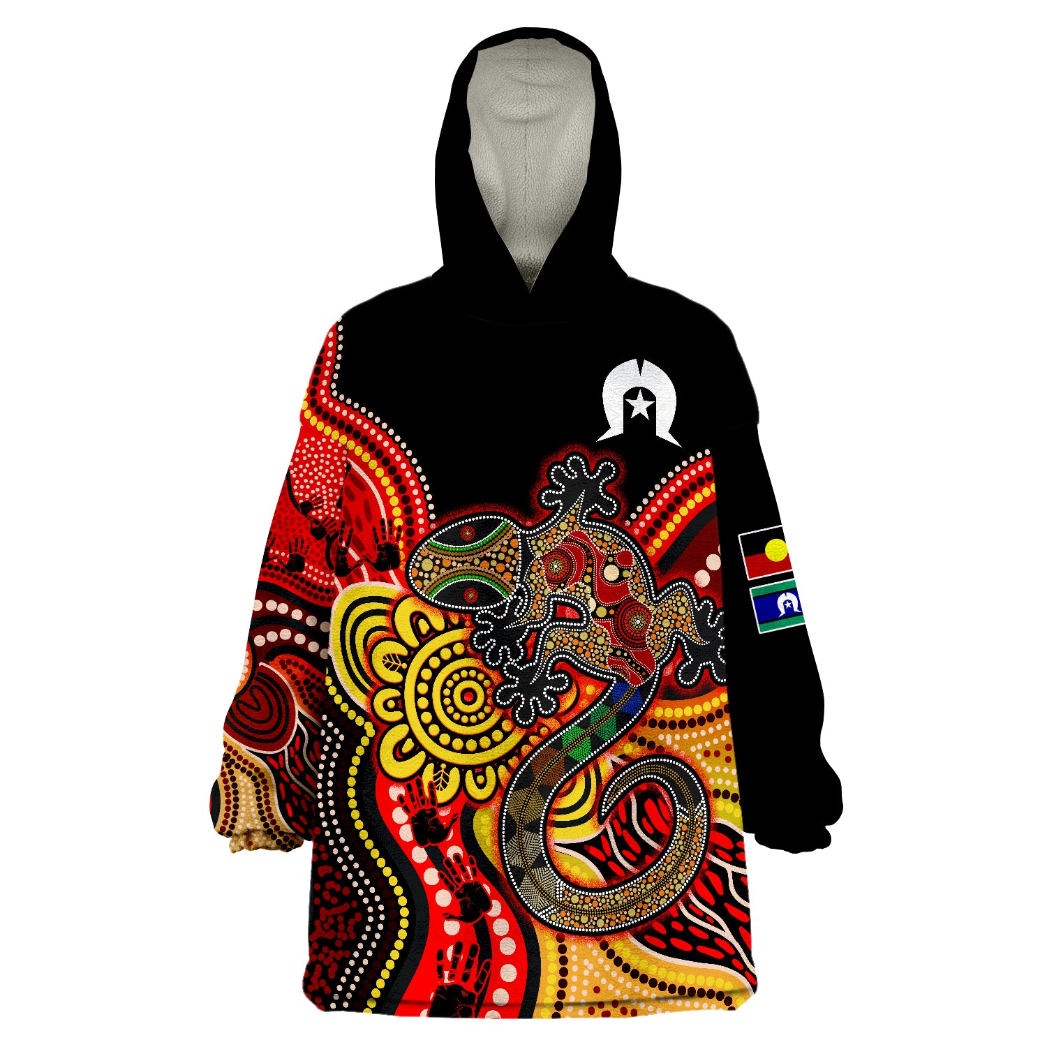 NAIDOC Week 2022 Aboriginal Lizard Always Proud History Wearable Blanket Hoodie - Vibe Hoodie Shop