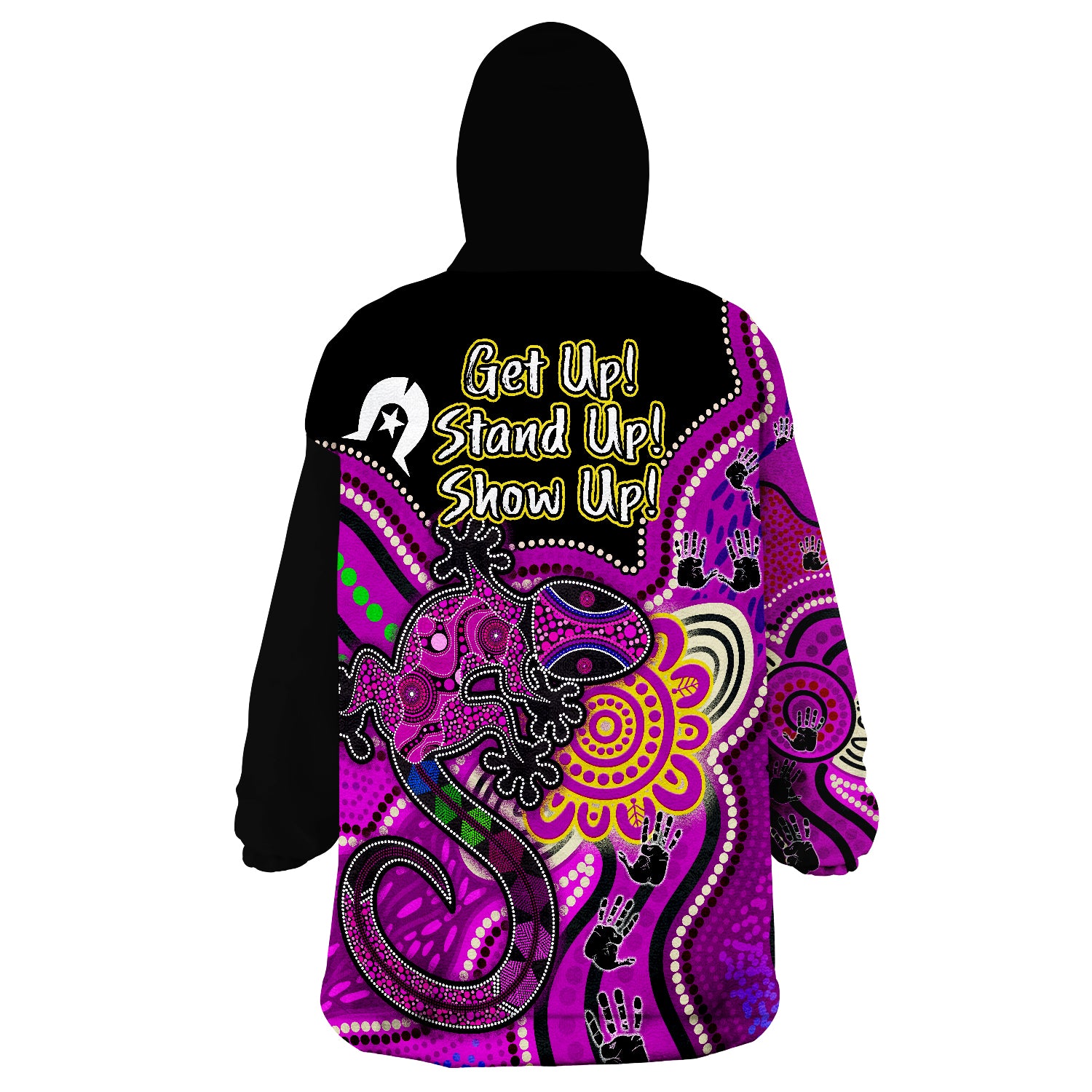 NAIDOC Week 2022 Aboriginal Lizard Wearable Blanket Hoodie - Vibe Hoodie Shop