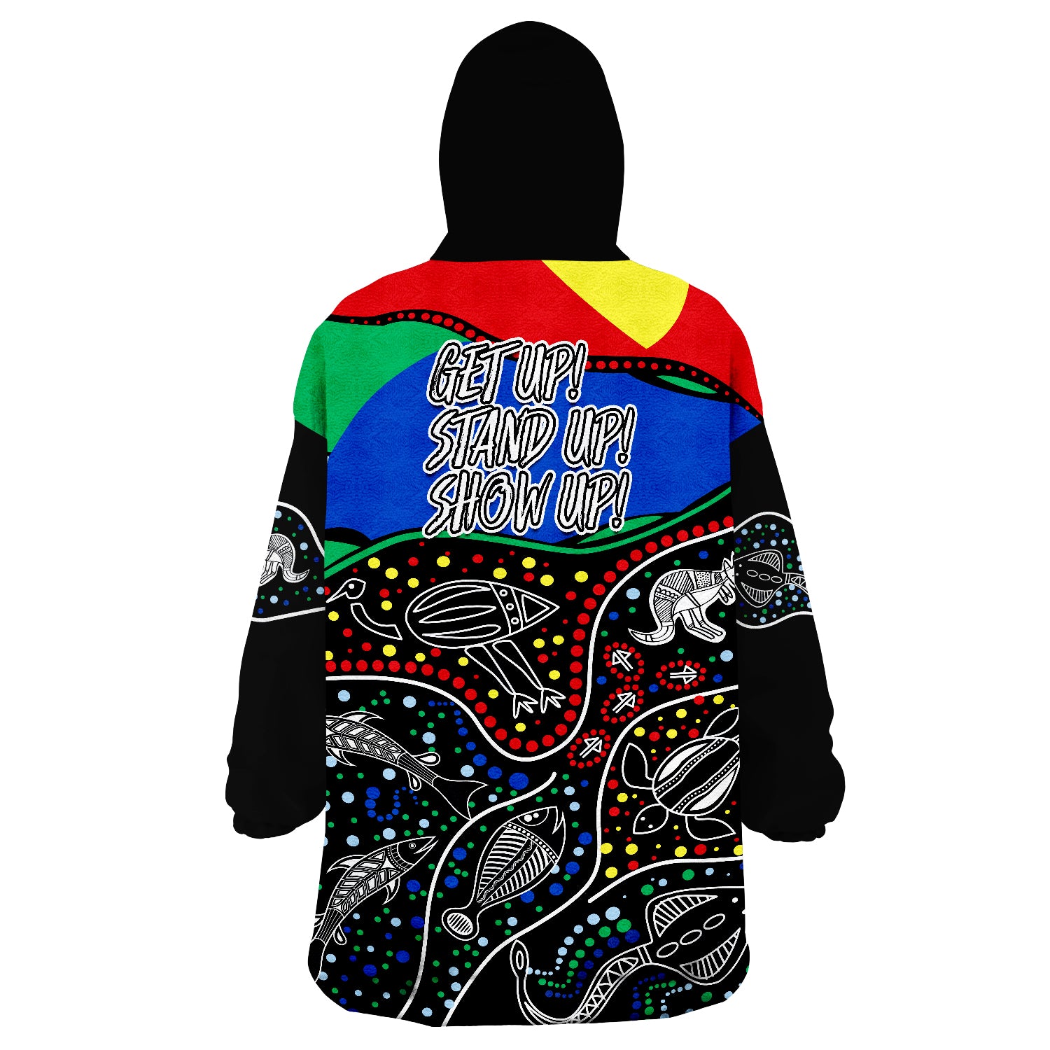 NAIDOC Week 2022 National Aborigines And Torres Strait Islander Animals Aboriginal Wearable Blanket Hoodie - Vibe Hoodie Shop