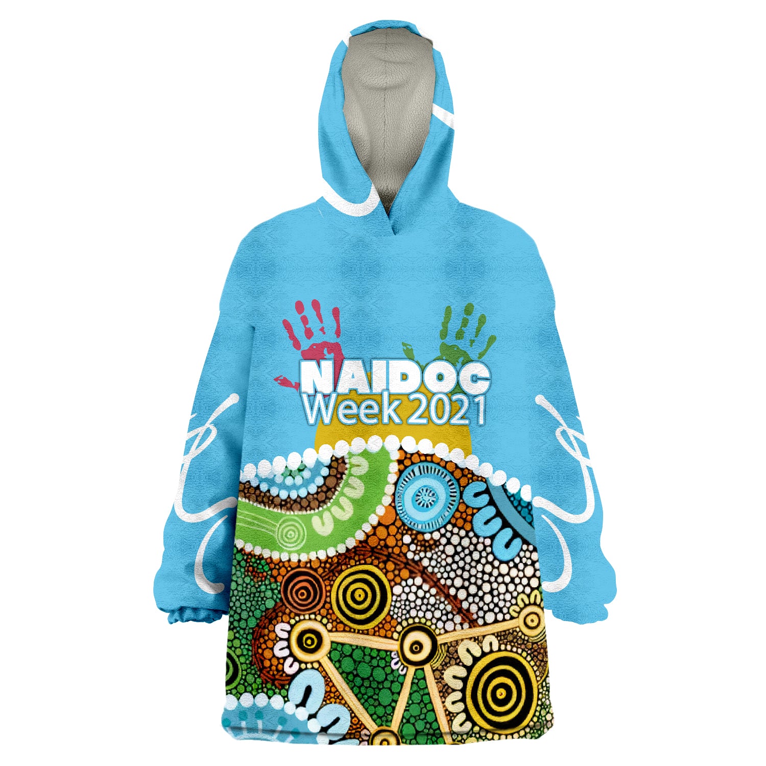 NAIDOC Week Aboriginal Art Wearable Blanket Hoodie - Vibe Hoodie Shop