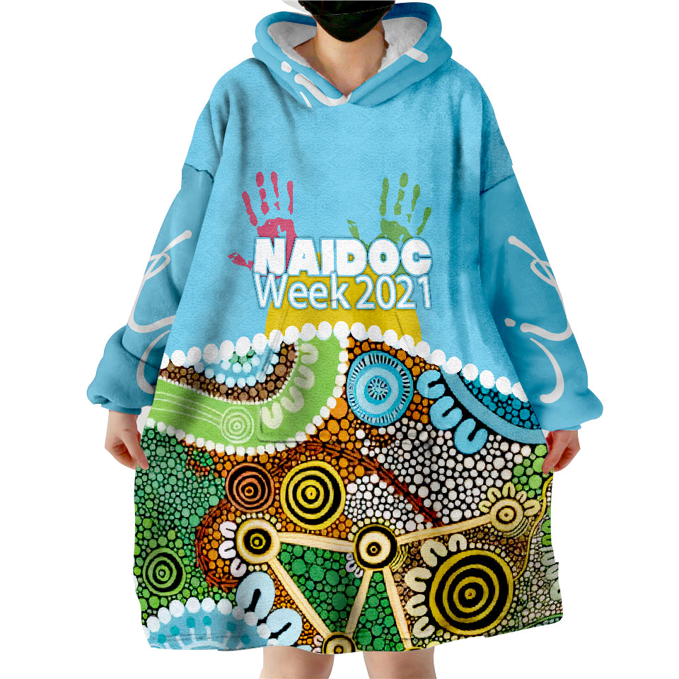 NAIDOC Week Aboriginal Art Wearable Blanket Hoodie - Vibe Hoodie Shop