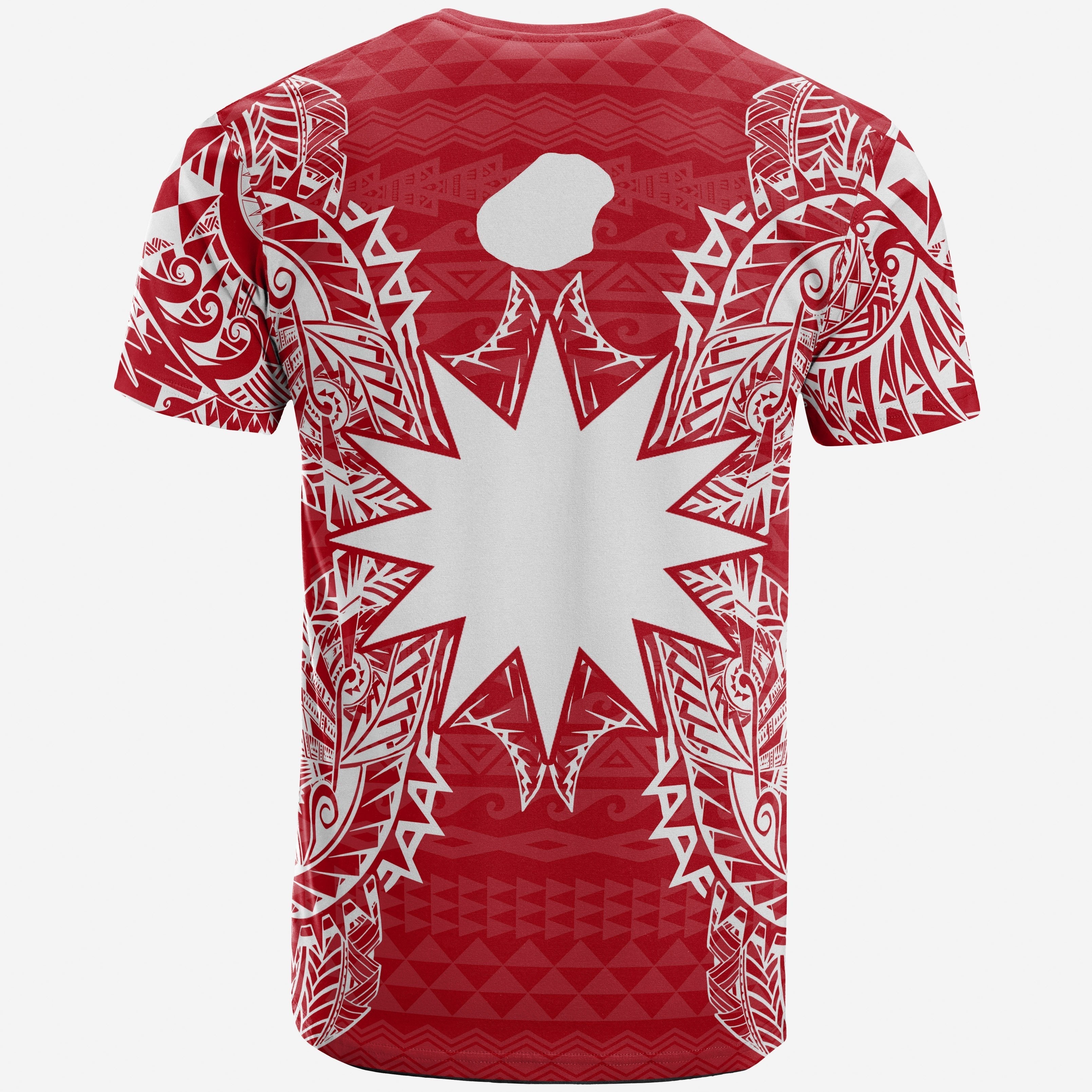 Vibe Hoodie Nauru All T shirt - Nauru FLag Map Polynesian Tattoo Red White - Vibe Hoodie Shop