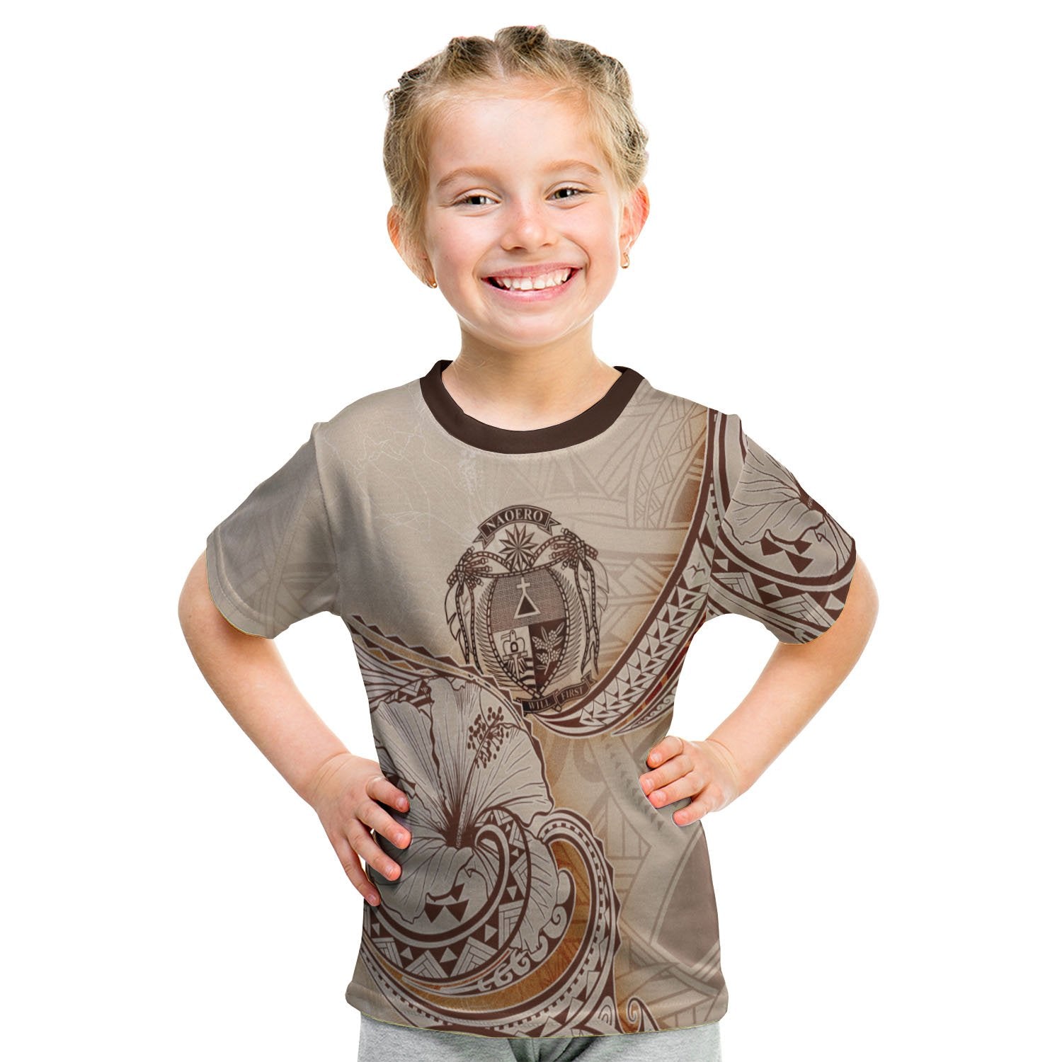 Nauru T shirt - Hibiscus Flowers Vintage Style - Vibe Hoodie Shop