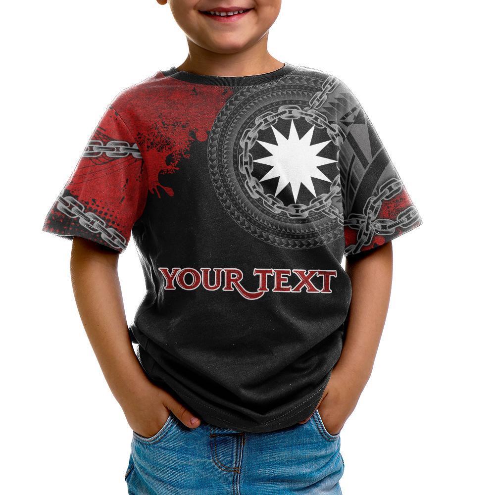 Nauru Polynesian Personalised T shirt - Polynesian Chain Style - Vibe Hoodie Shop