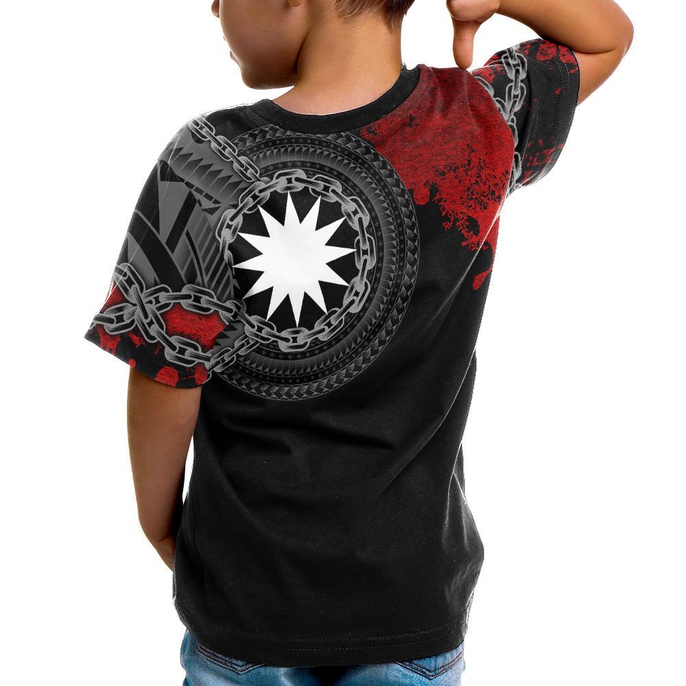 Nauru Polynesian Personalised T shirt - Polynesian Chain Style - Vibe Hoodie Shop