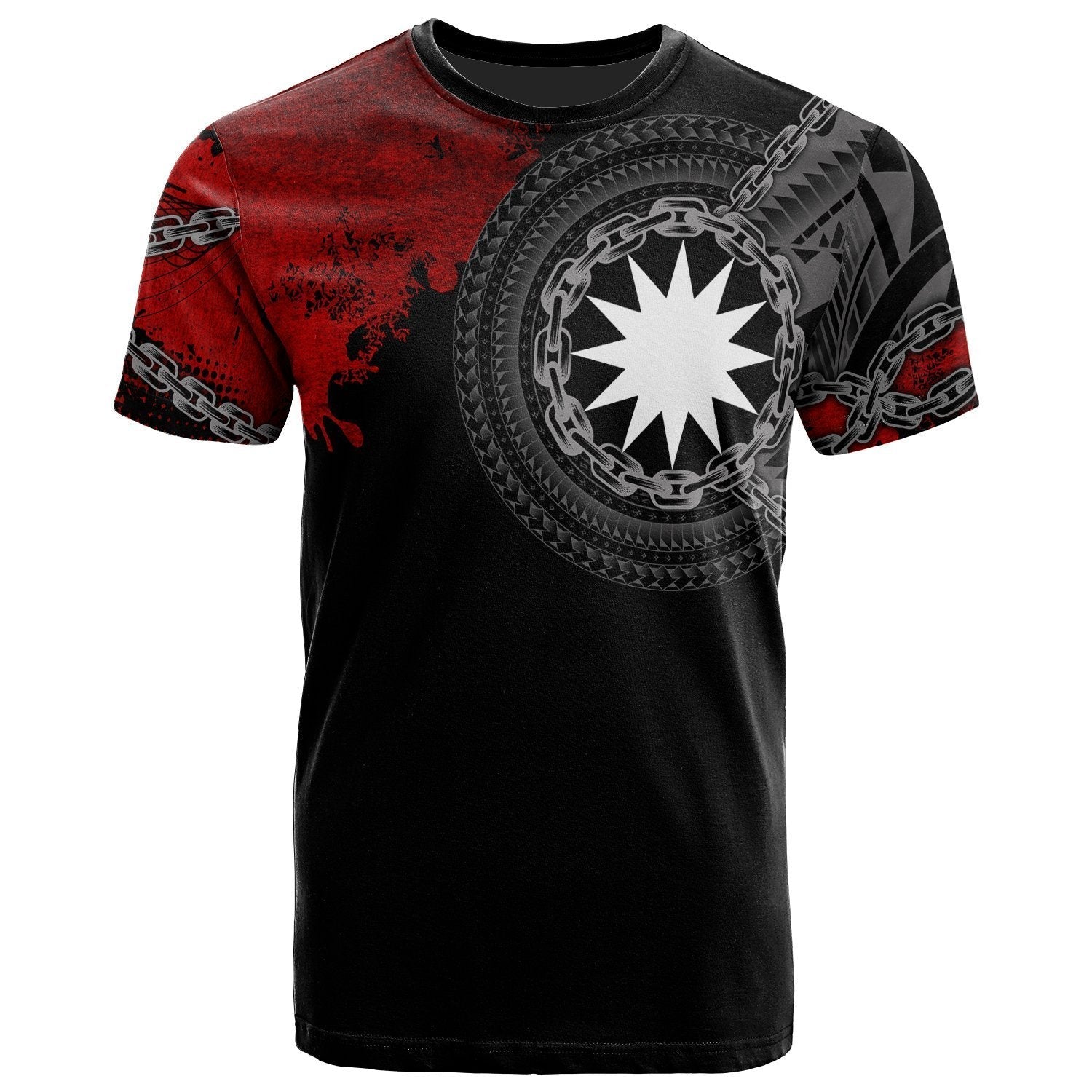 Nauru Polynesian T shirt - Polynesian Chain Style - Vibe Hoodie Shop