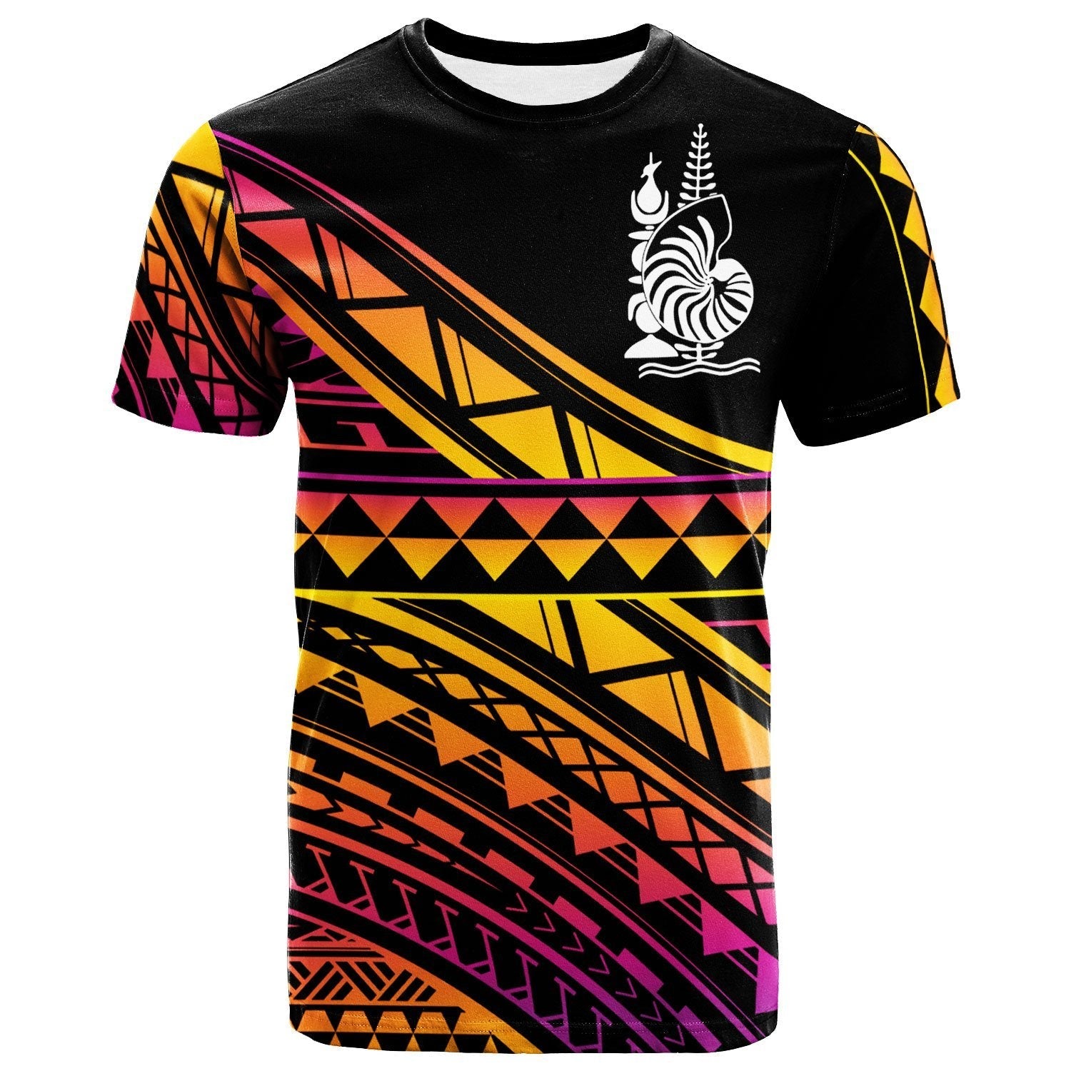 New Caledonia Custom Personalised T shirt - Special Polynesian Ornaments - Vibe Hoodie Shop