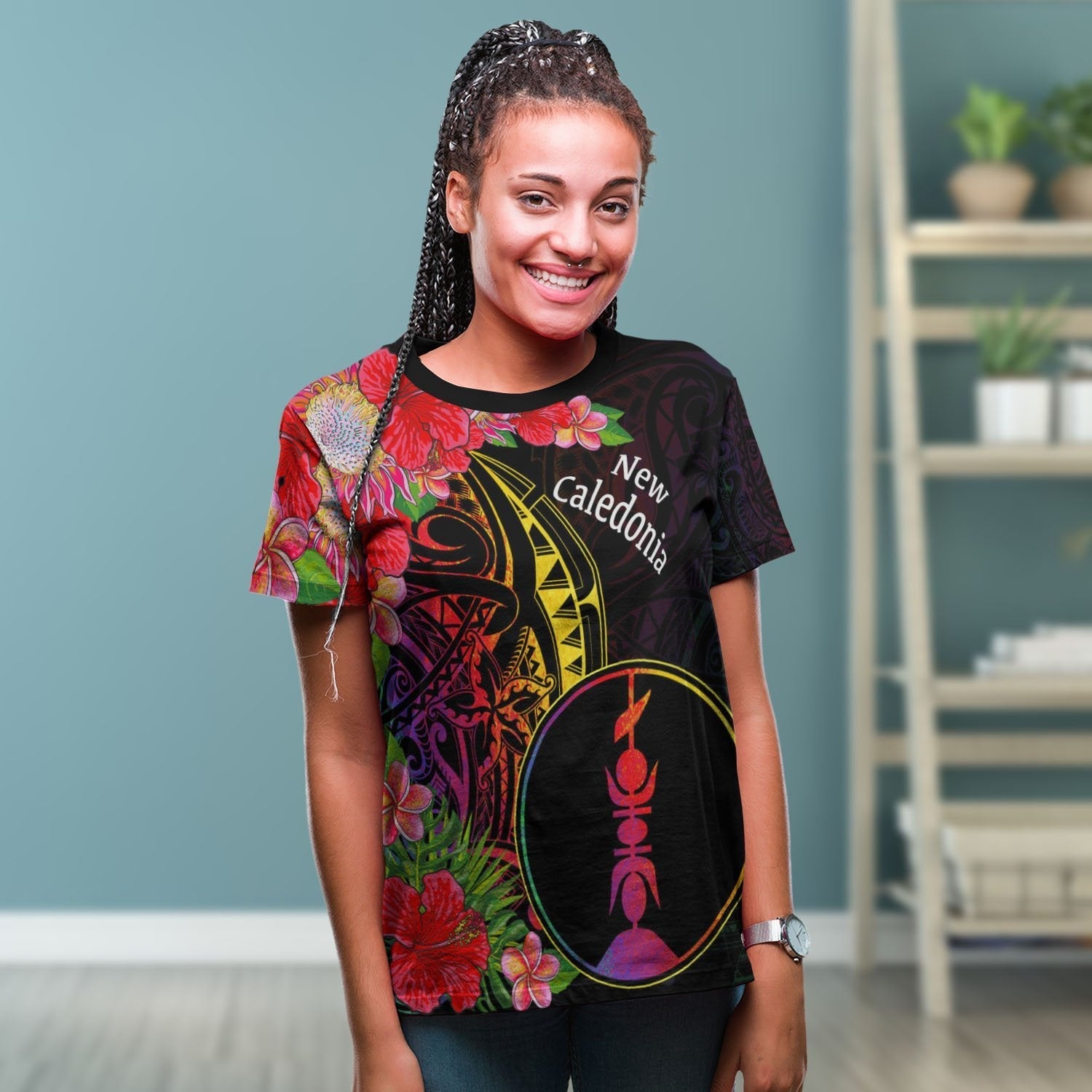 New Caledonia T shirt - Tropical Hippie Style - Vibe Hoodie Shop