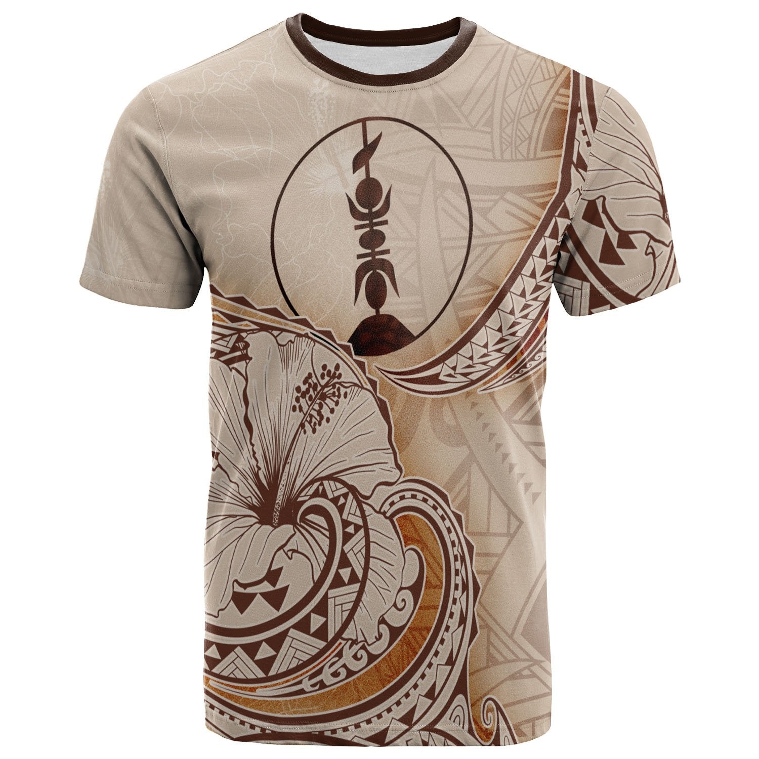 New Caledonia T shirt - Hibiscus Flowers Vintage Style - Vibe Hoodie Shop