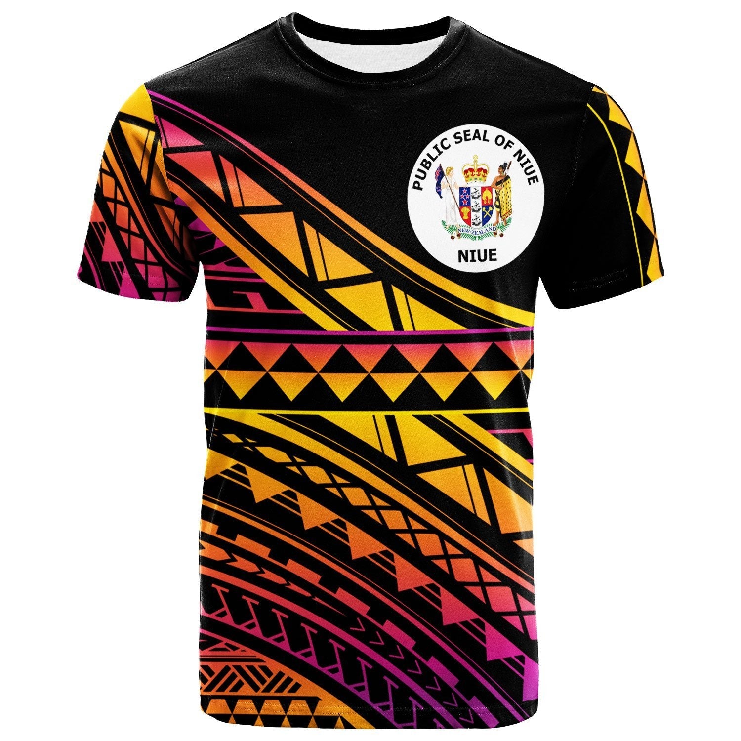 Niue Custom Personalised T shirt - Special Polynesian Ornaments - Vibe Hoodie Shop