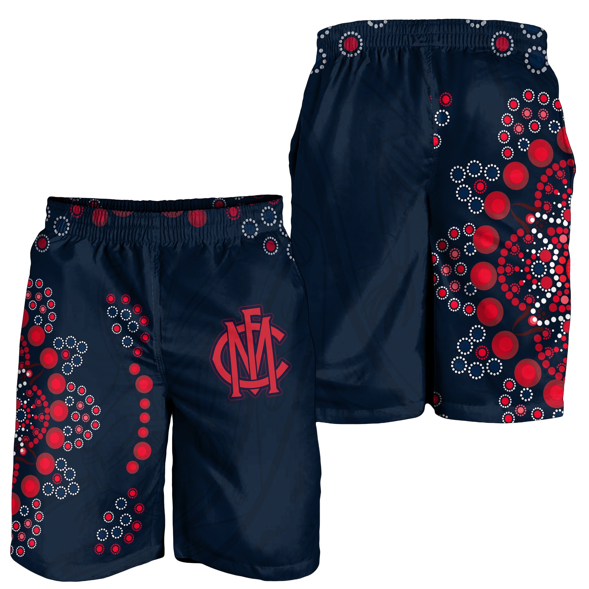 Demons Football Men Shorts Melbourne Indigenous - Vibe Hoodie Shop