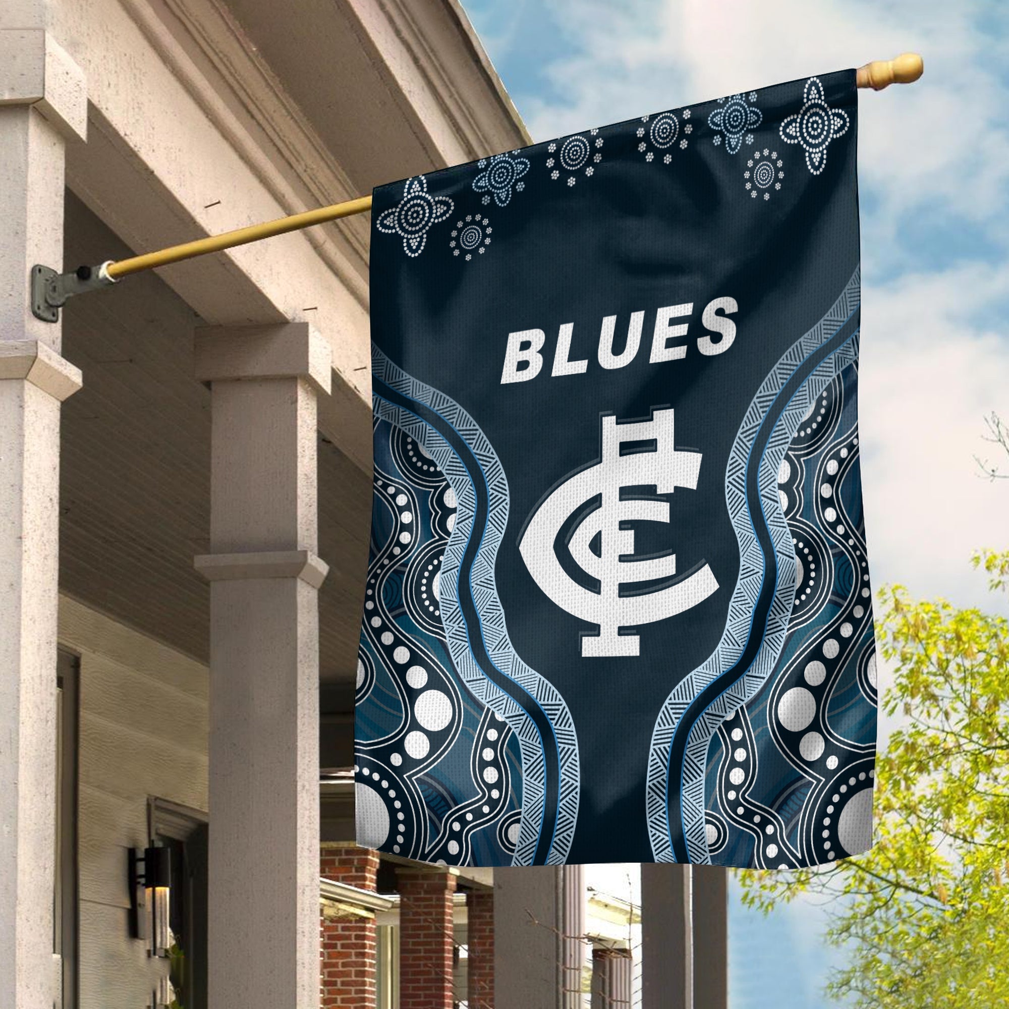 Go Blues Flag Simple Indigenous - Vibe Hoodie Shop