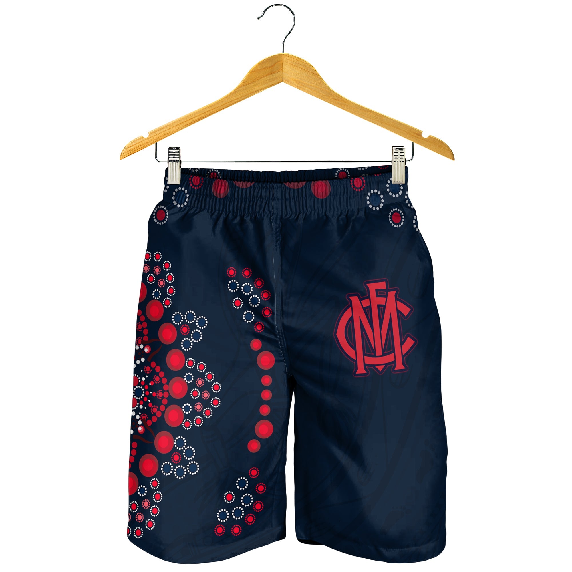 Demons Football Men Shorts Melbourne Indigenous - Vibe Hoodie Shop