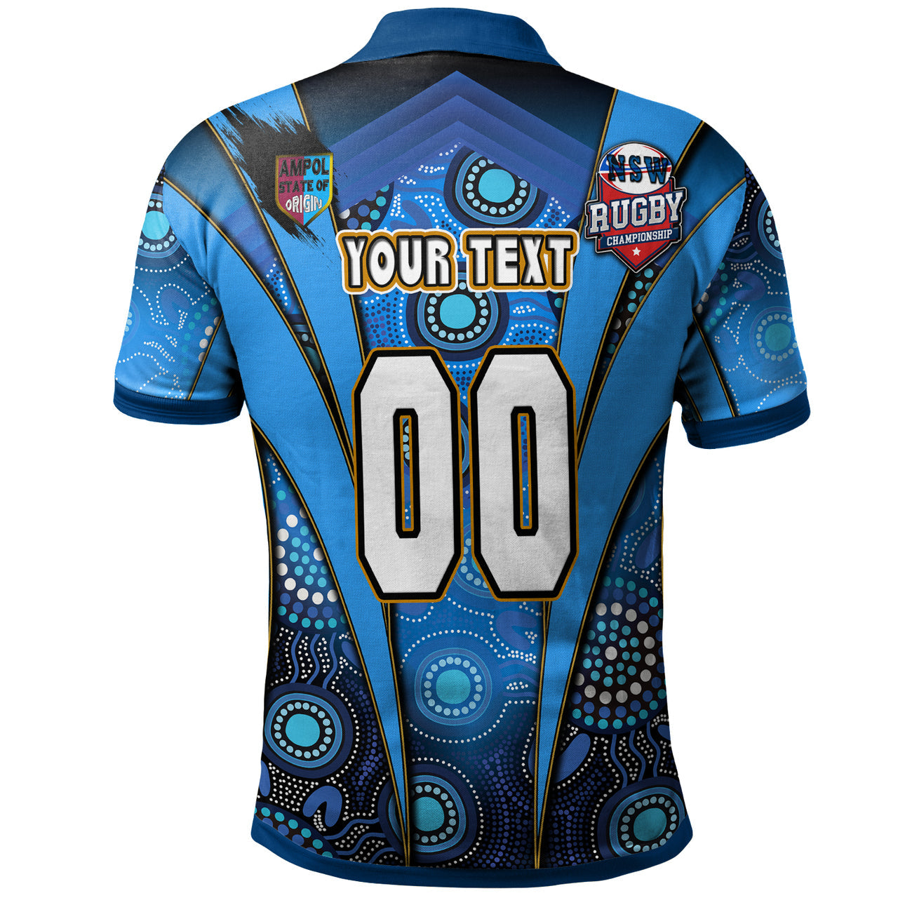 New South Wales Rugby League Team Polo Shirt - Custom New South Wales Blues Mascot With Aboriginal Art STATE OF ORIGIN Polo Shirt RLT12 - Vibe Hoodie Shop