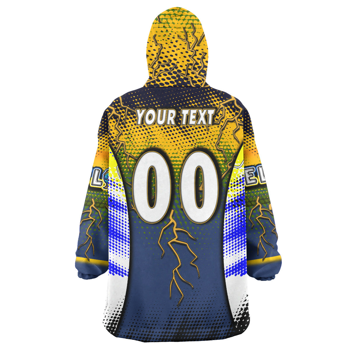 Eels Rugby Snug Hoodie - Custom Eels Rugby League Final Series Champions Personalised Name And Number Wearable Blanket Hoodie - Vibe Hoodie Shop