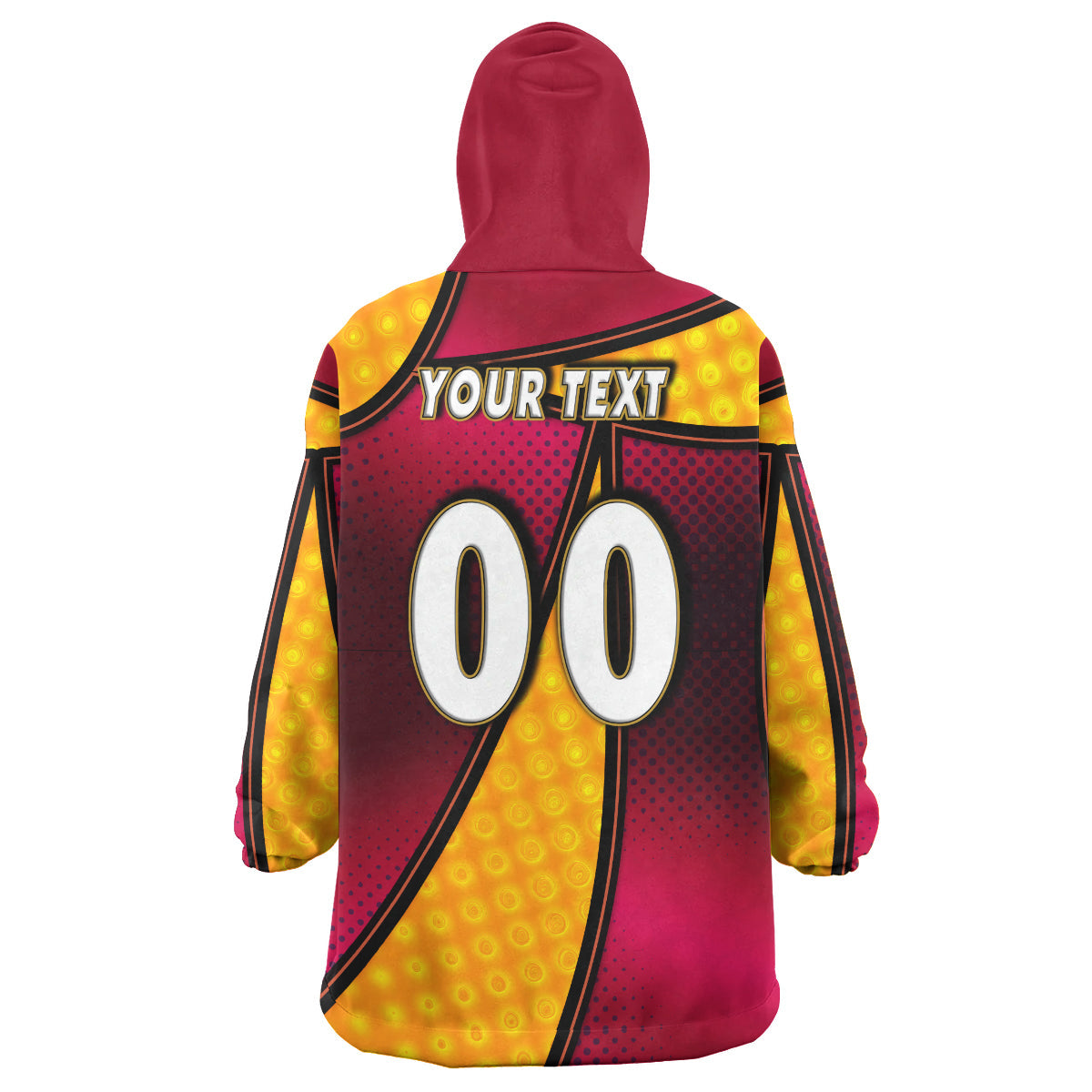 Broncos Rugby Snug Hoodie - Custom Broncos Horse Rugby NRL Grand Final with Dot Painting Personalised Player And Number Wearable Blanket Hoodie - Vibe Hoodie Shop