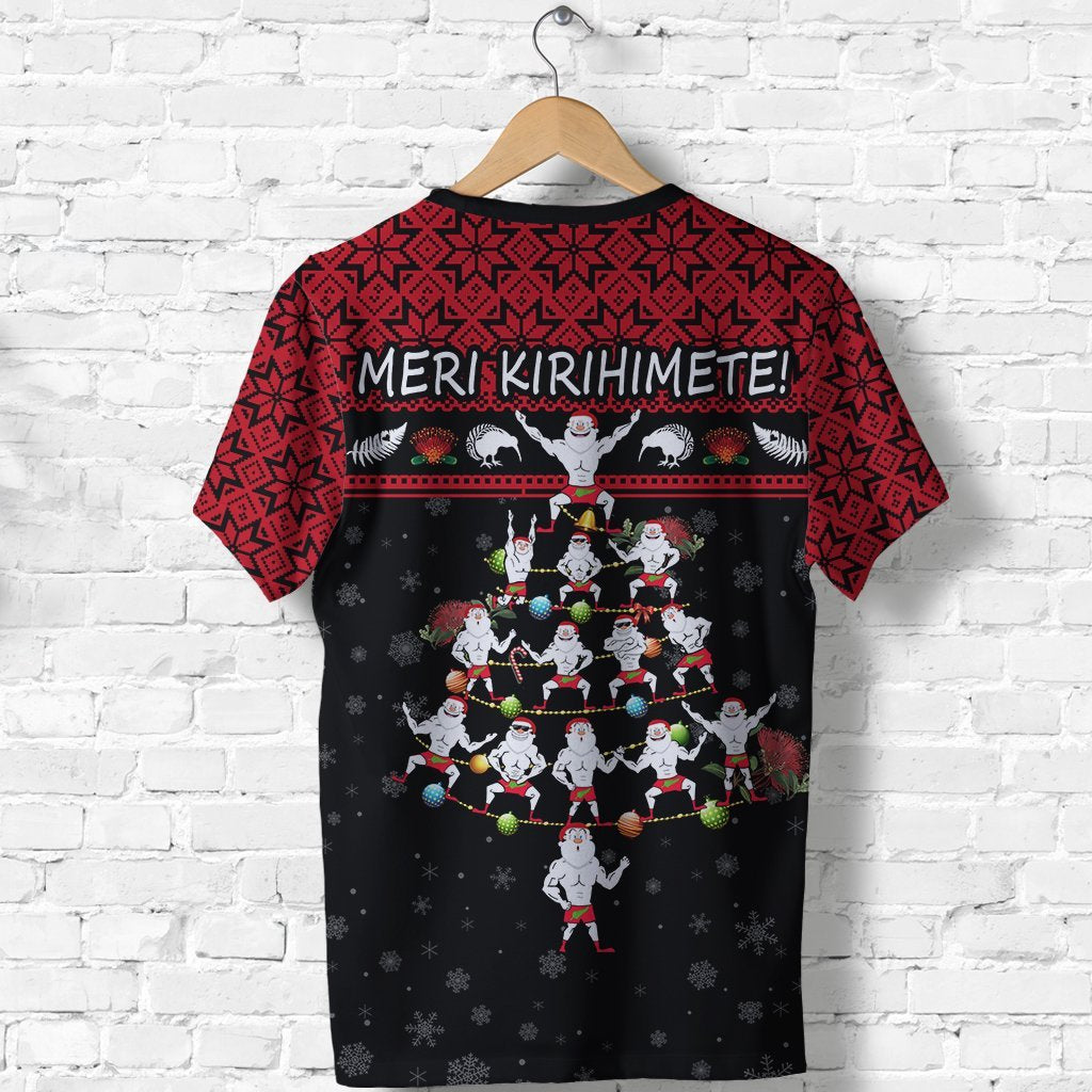 New Zealand Christmas Shirt, Meri Kirihimete Haka Tree T shirt - Vibe Hoodie Shop