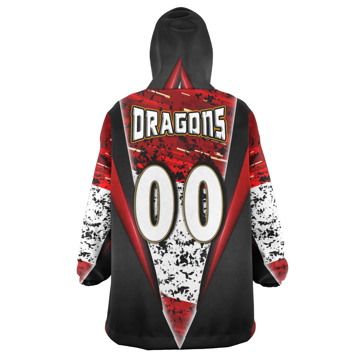 St. George Rugby Snug Hoodie - Custom Dragon Rugby Cup Final Series Champions Sport Style Personalised Player And Number Wearable Blanket Hoodie - Vibe Hoodie Shop
